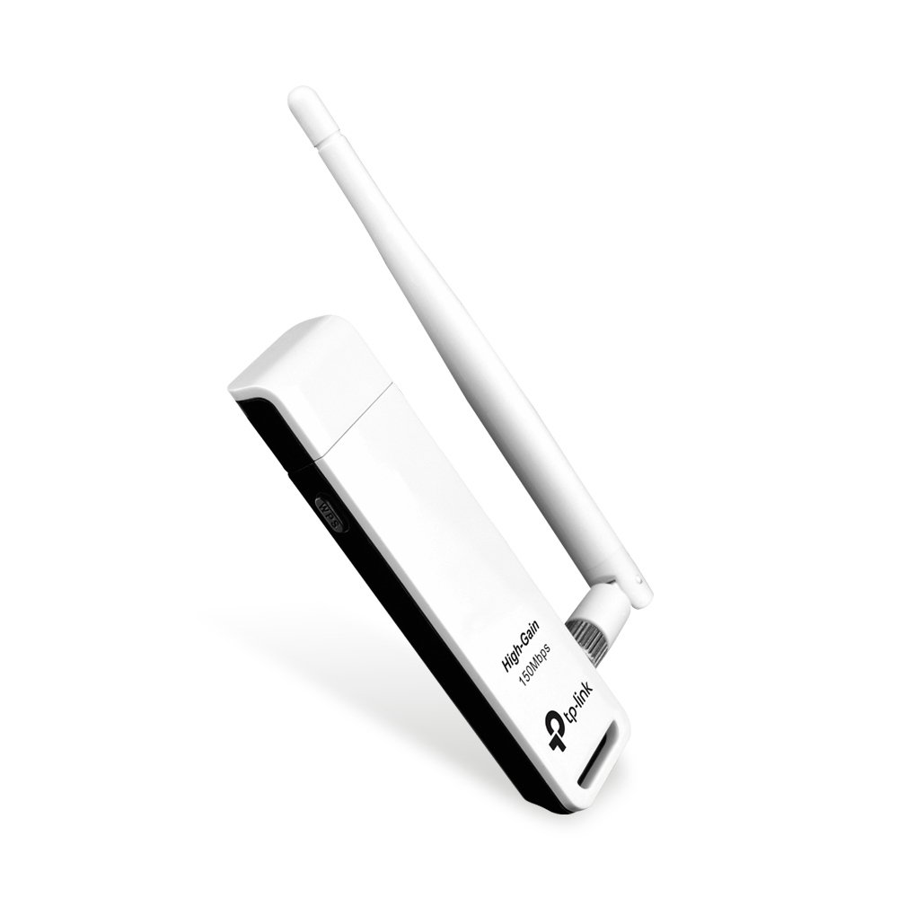 TP-Link TL-WN722N 150 مگابایت آداپتور بی‌سیم با دستگاه USB با گین بالا - رنگ سفید