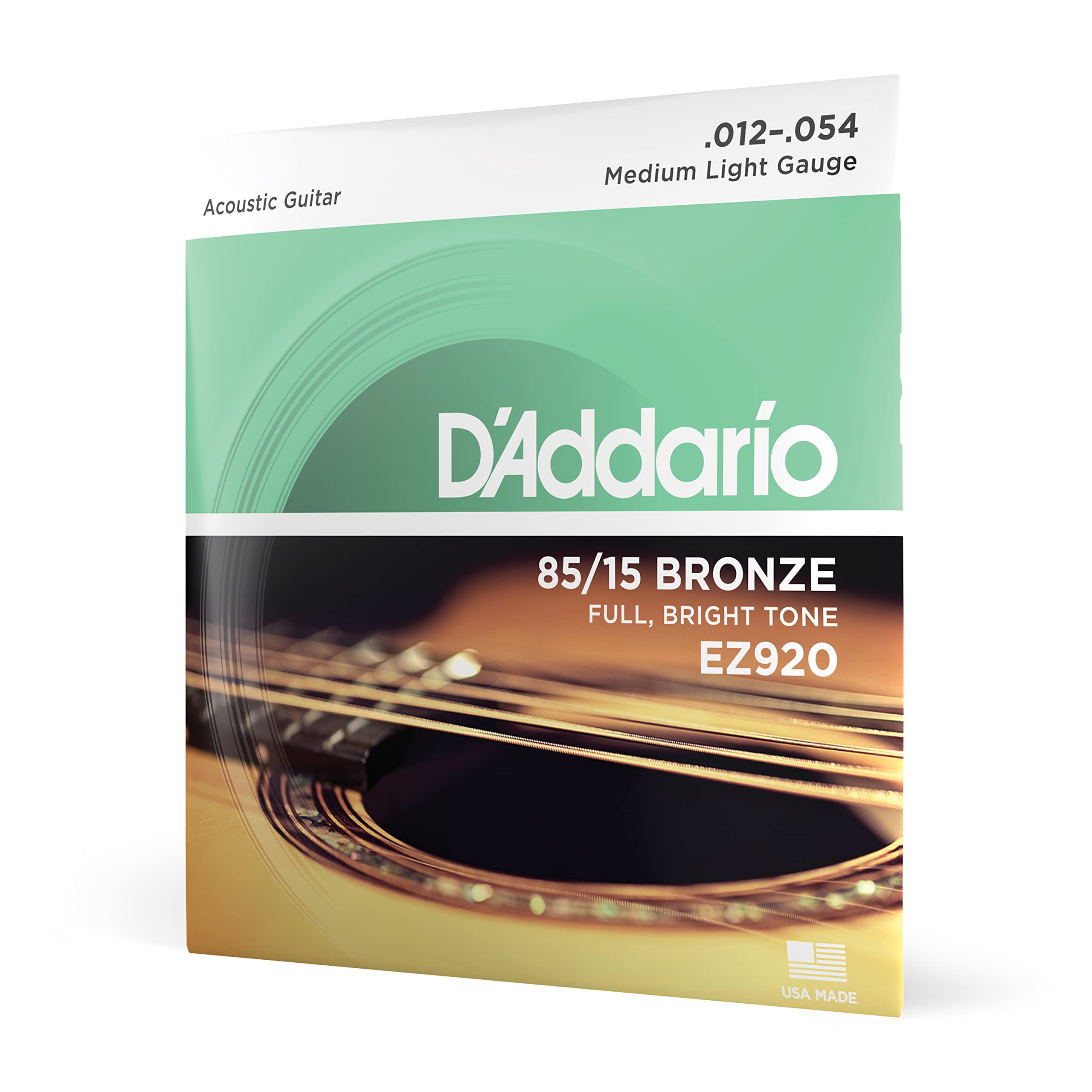 {
  "برند": "D'Addario",
  "نوع استرینگ گیتار": "Acoustic",
  "جنس": "85/15 برنز",
  "تعداد سیم": "برای گیتار 6 سیمه",
  "صدای تمام و روشن": "Full, Bright Tone",
  "مدل": "EZ920",
  "نوع ریسه": "متوسط نور",
  "سایز": "12-54"
}