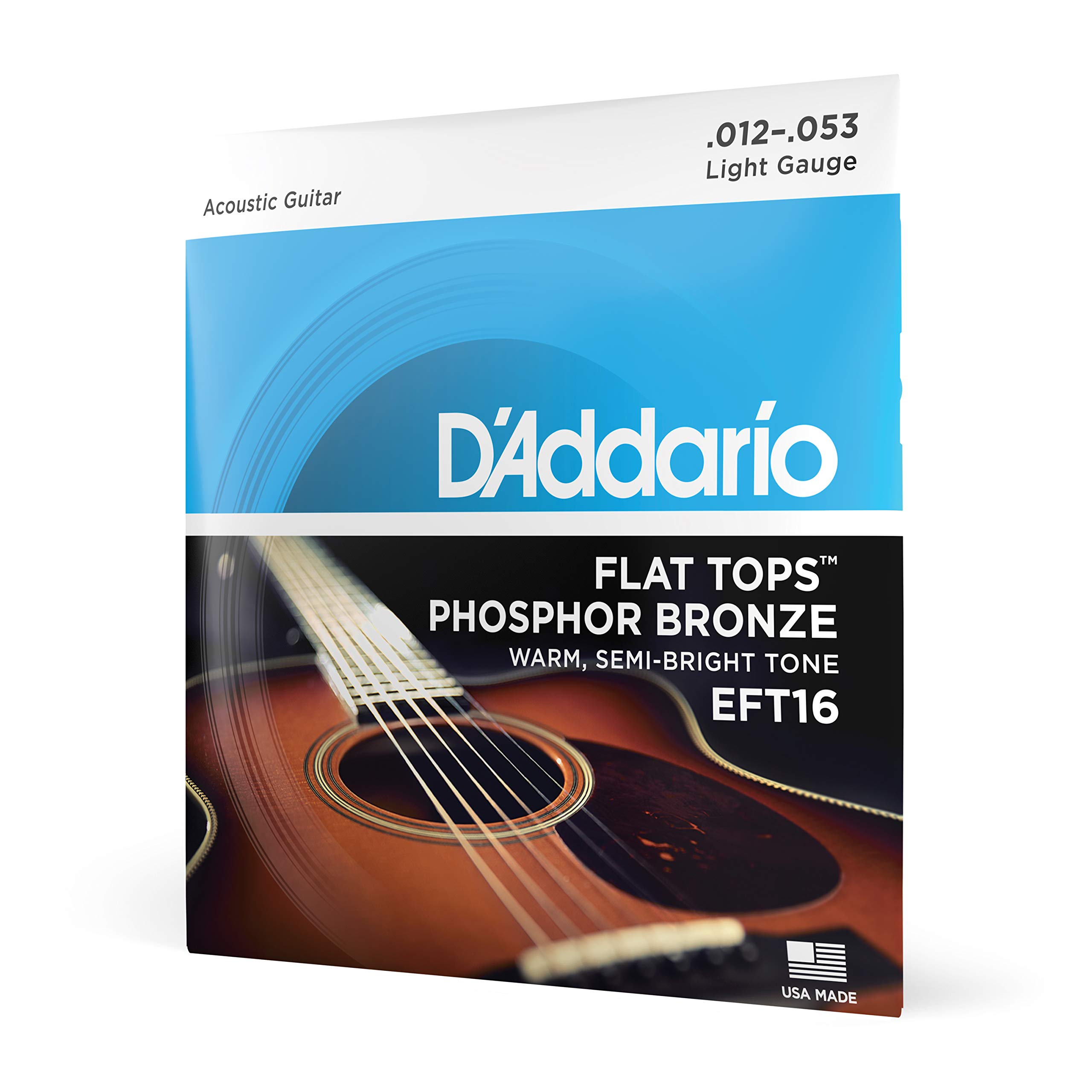 {
  "برند": "D'Addario",
  "نوع": "رشته گیتار آکوستیک",
  "جنس": "فسفر برنزی فلت تاپ",
  "تعداد رشته": 6,
  "صدای گرم و نیمه روشن",
  "مدل": "EFT16",
  "وزن": "لایت (12-53)"
}