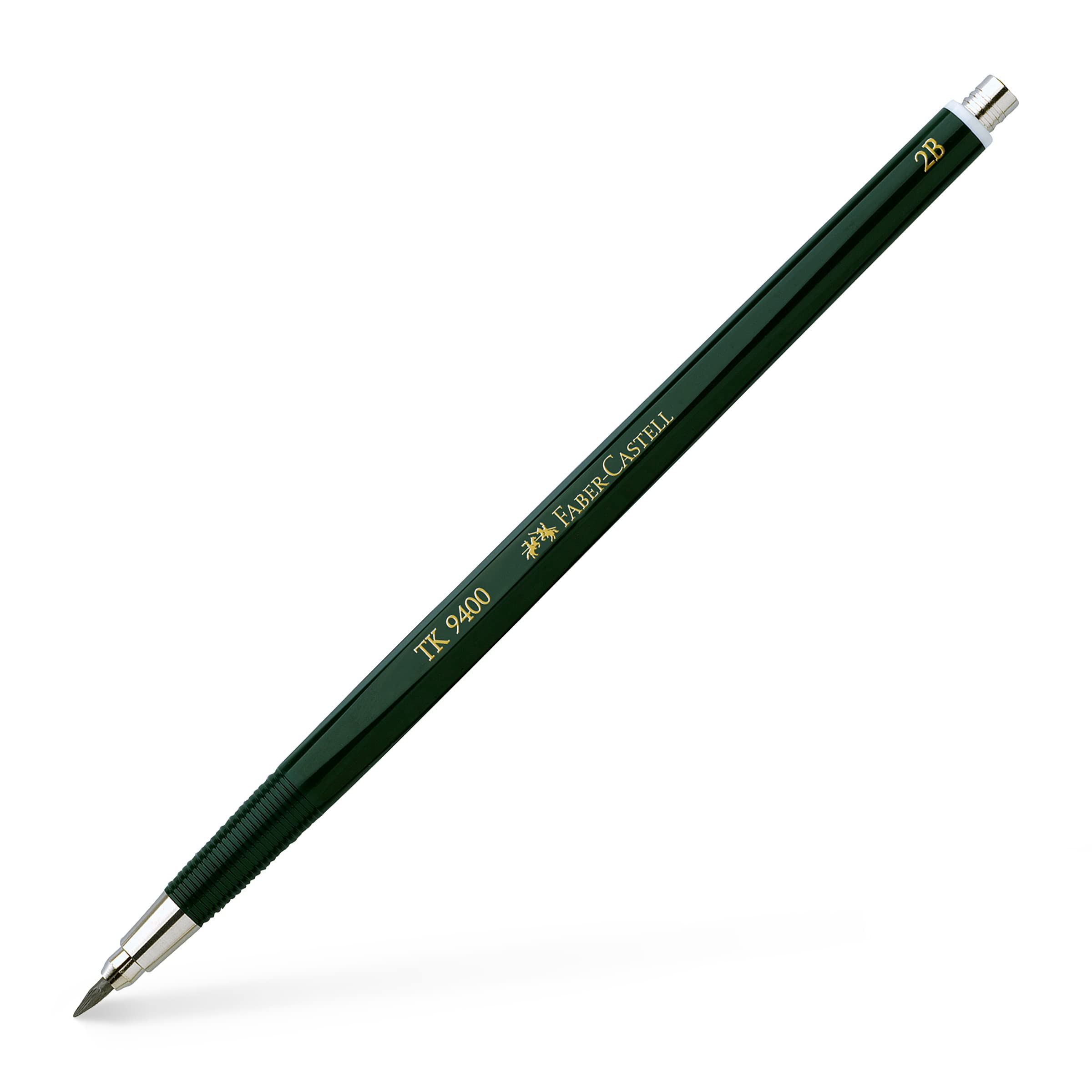 Faber-Castell 139402 - مداد مکانیکی TK 9400، قطر مایه: 2 میلی‌متر، سختی: 2B، رنگ بدنه: سبز، 1 عدد 1 سیاه