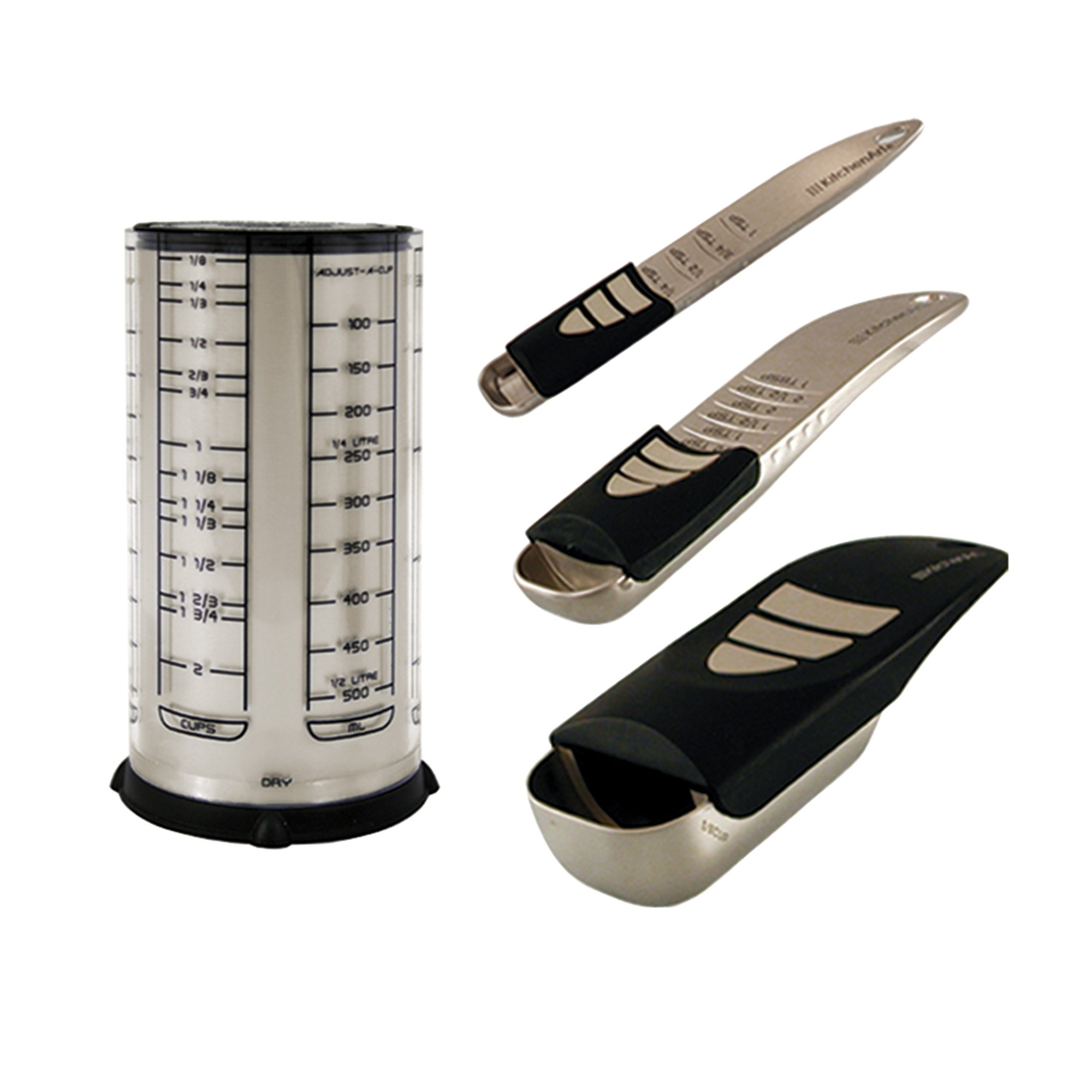 مجموعه KitchenArt Baker's Pro Adjust-A-Measure، 4 قطعه، ساتین 4 قطعه