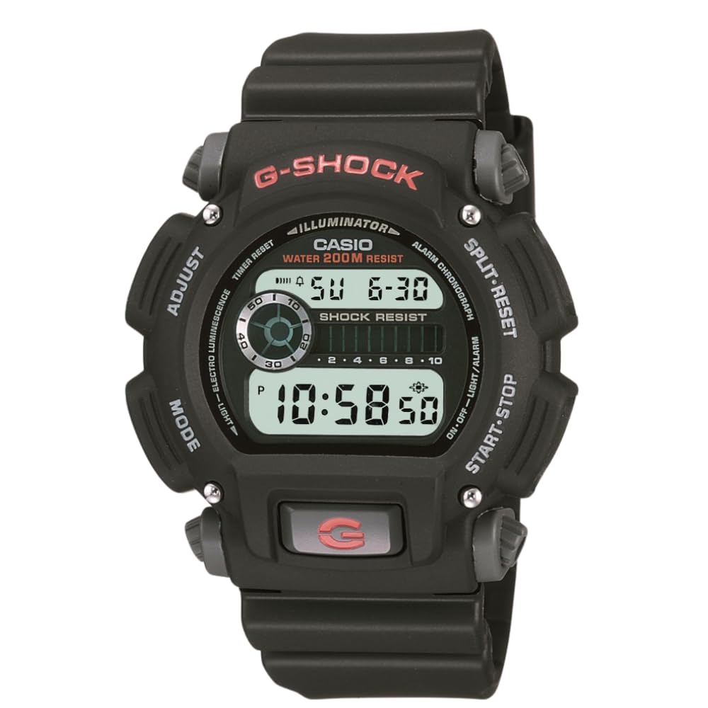 محصول ورزشی ساعت Casio Men's 'G-Shock' با بند رزینی کوآرتز سیاه/قرمز/خاکستری