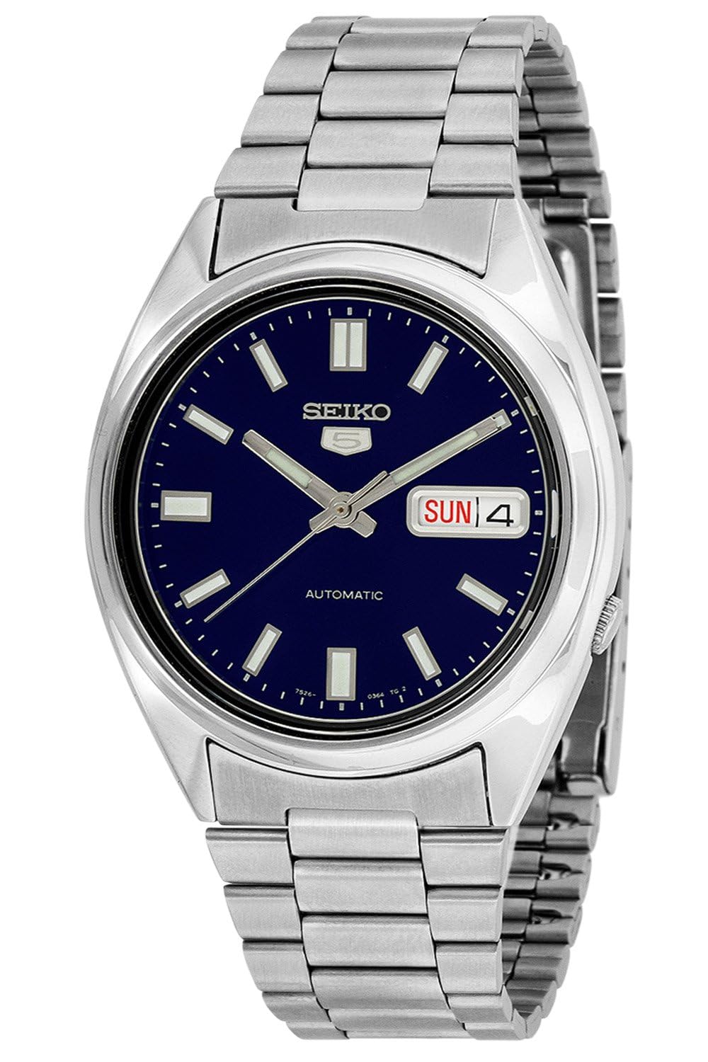 مچ‌بند فولادی استیل فولادی مردانه Seiko با شیشه خاکستری، Snxs75K1، یک اندازه