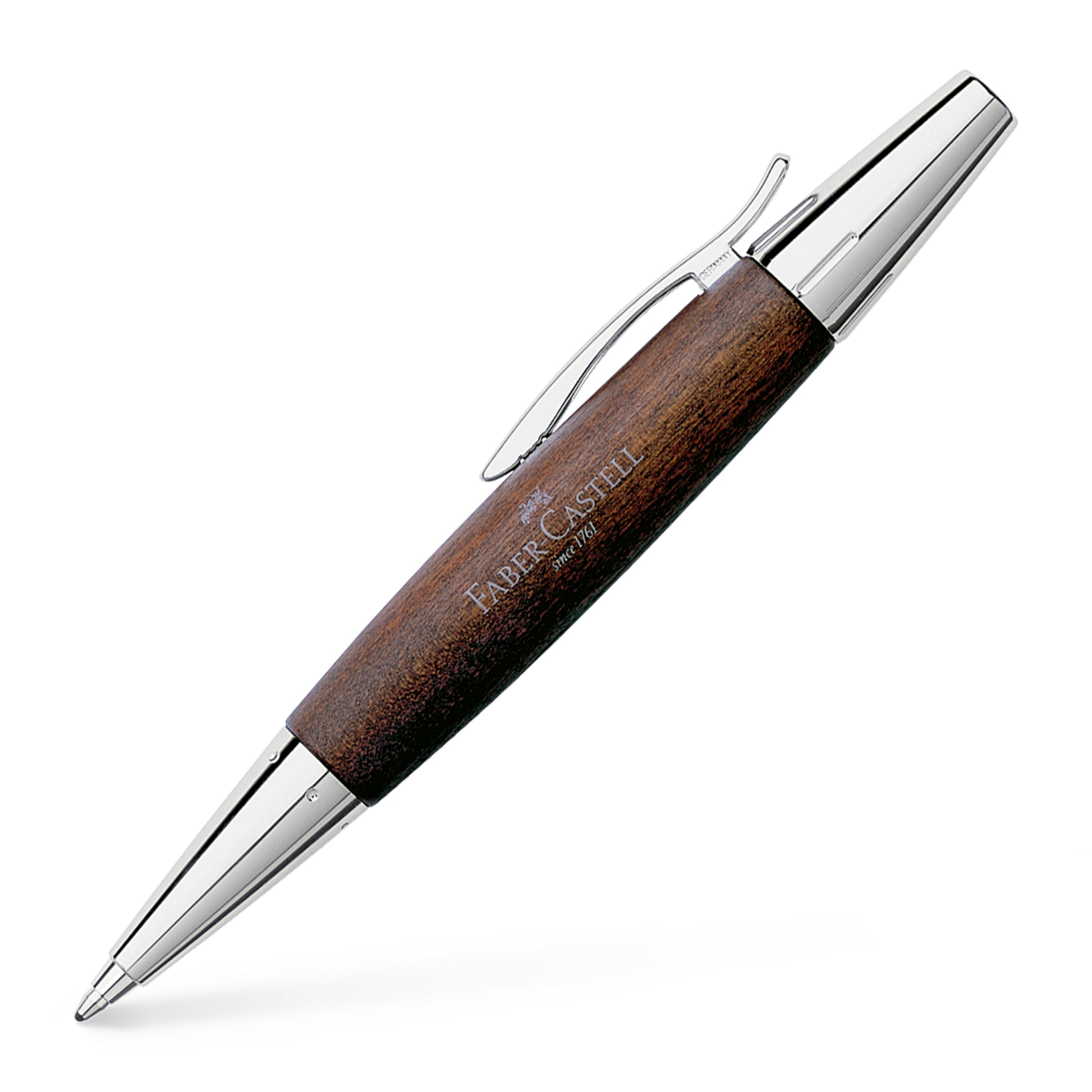 قلم خودکار چوبی Faber-Castell e-motion twist با حرکت، B، قهوه‌ای تیره - ساخت آلمان