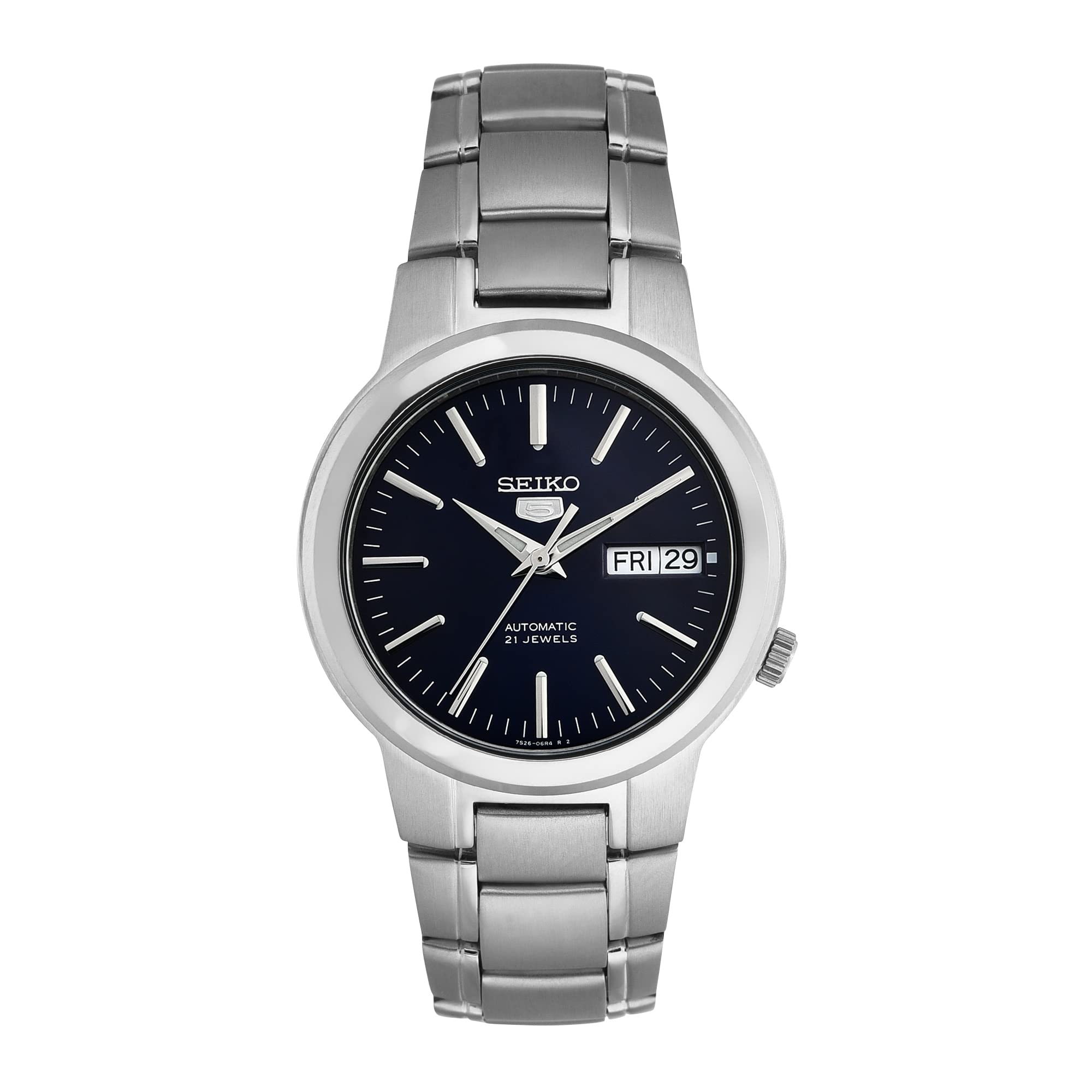 ساعت مچی اتوماتیک چرم آبی برند Seiko مدل SNKA05K