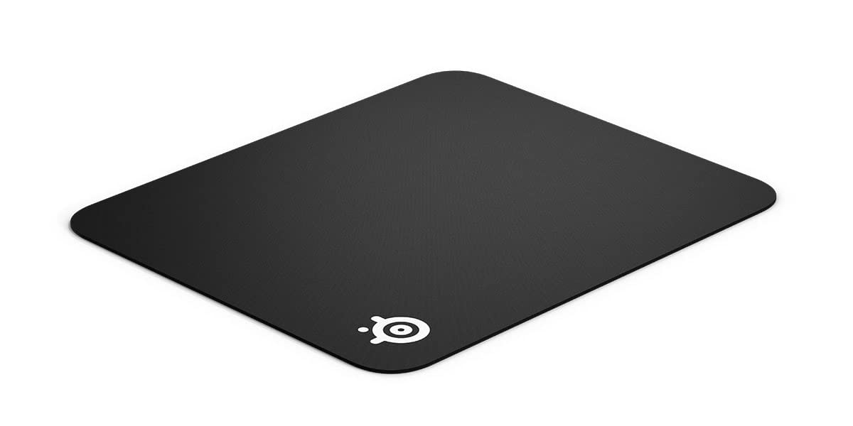 موس پد بازی Steelseries Qck - ابعاد 320 میلی‌متر در 270 میلی‌متر در 2 میلی‌متر - پارچه - پایه لاستیکی - سیاه، 63004، اندازه متوسط ​​مدل Medium QCK Black