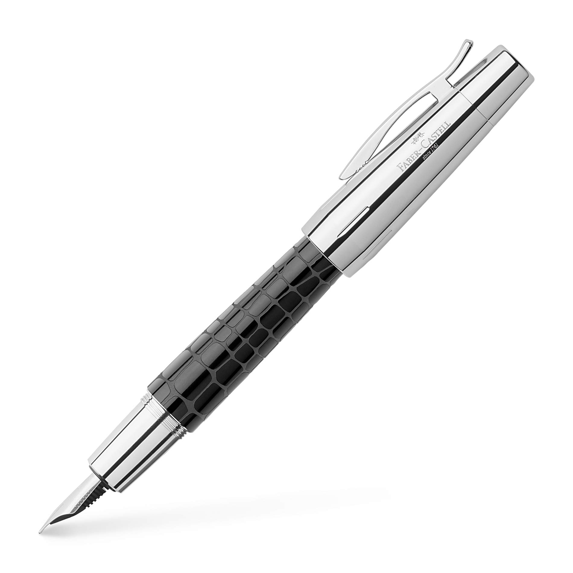 قلم خودکار Faber-Castell e-motion - مدل Black Croco ساخت آلمان قلم تل Black قلم‌‌ تلظیه‌ای