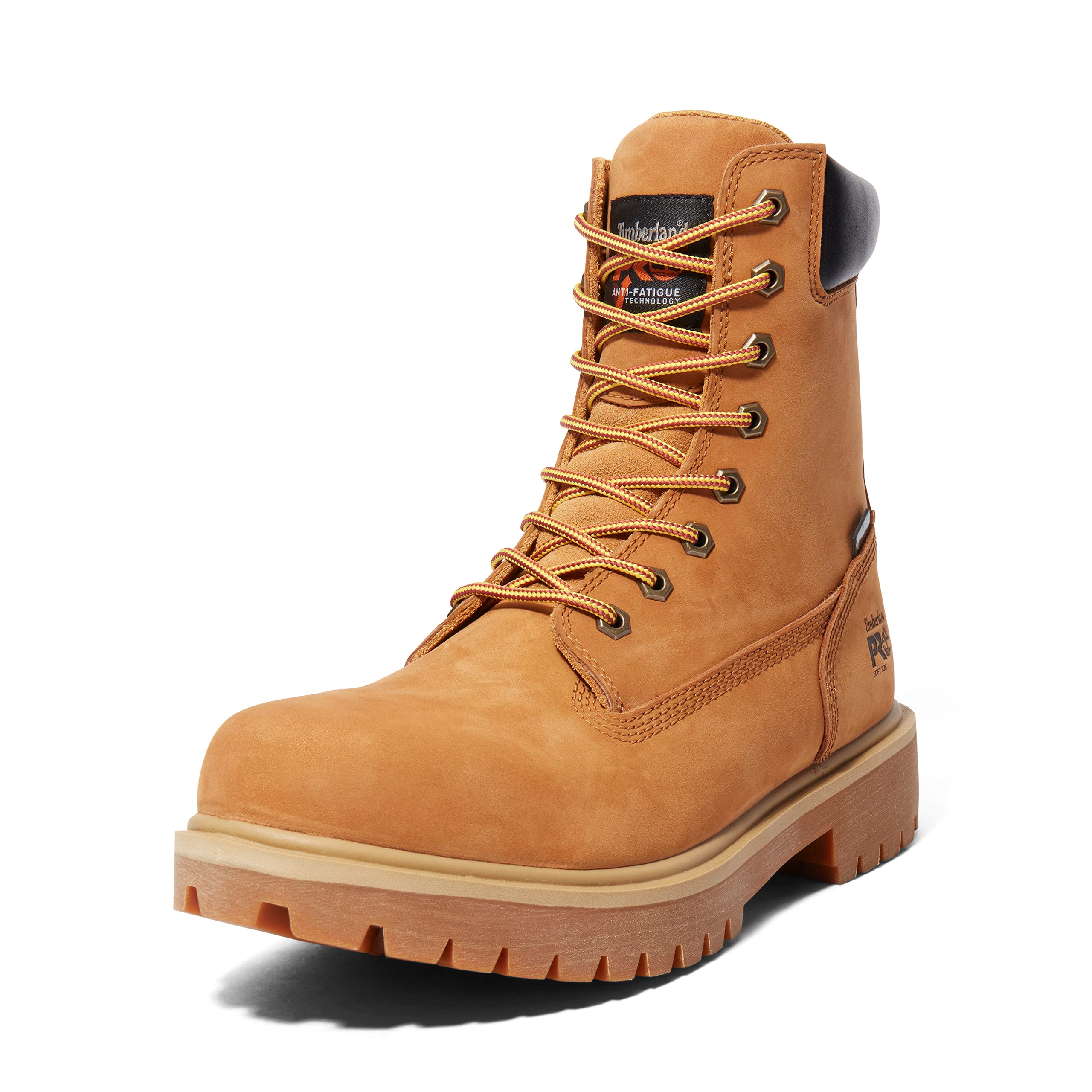 کفش کاری صنعتی Timberland PRO Direct Attach با زبانه نرم و عایق‌دار و ضدآب انداخته شده 8 اینچ مردانه، سایز 44.5 اروپا، واید، رنگ سفید-زرد