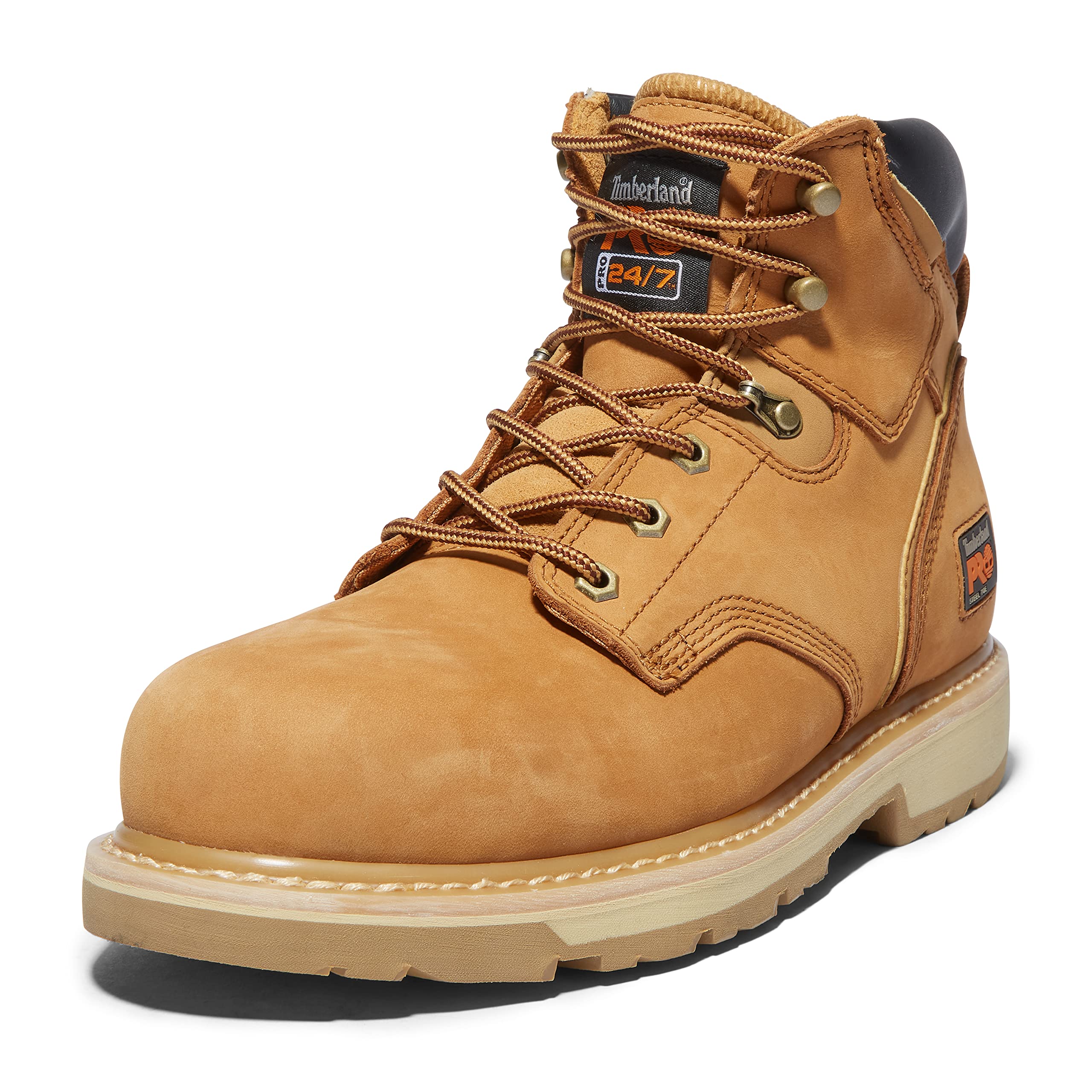 کفش کاری صنعتی مردانه Timberland PRO Pit Boss با 6 اینچ استیل تو، شماره 41 اروپا، رنگ گندم