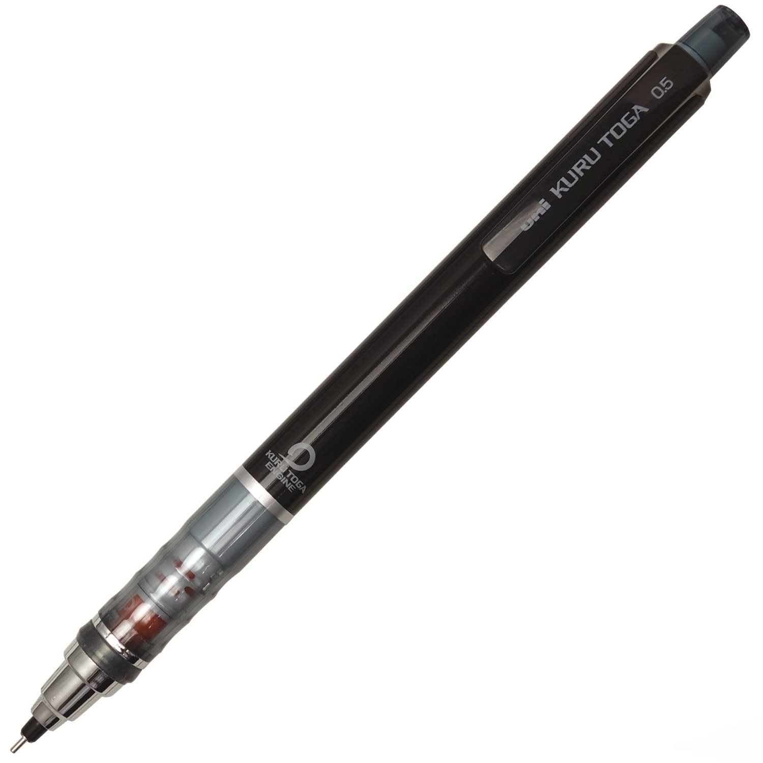 مداد مکانیکی یونی کوروتوگا سه گوزن Uni Kurutoga Mechanical Pencil Standard, 0.5mm, Black (M54501P.24) سیاه 1 عدد (بسته‌بندی ۱ عدد)