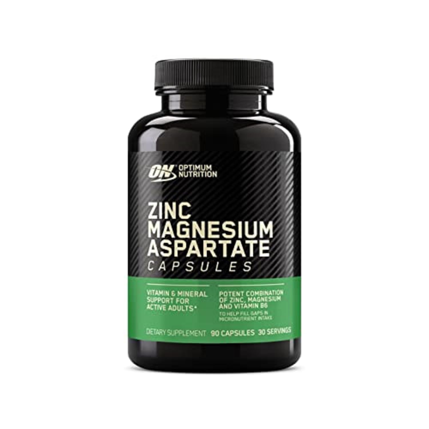 افزایش ایمنی، بازسازی عضلات و پشتیبانی از تحمل کپسول‌های رکاوری Optimum Nutrition (ON) ZMA Zinc برای افراد مرد و زن، مکمل منیزیم و روی - 90 عدد