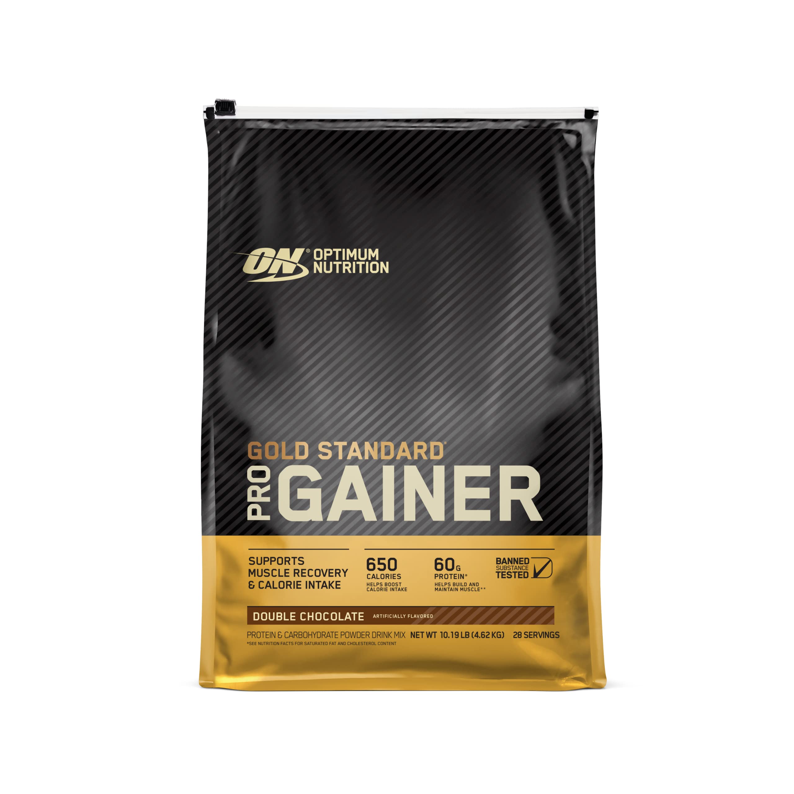پودر پروتئین و گینر وزنی Optimum Nutrition (ON) Pro Gainer با ویتامین C و روی برای حمایت از سیستم ایمنی - شکلات دوبل ریچ، 10.19 پوند شکلات دوبل