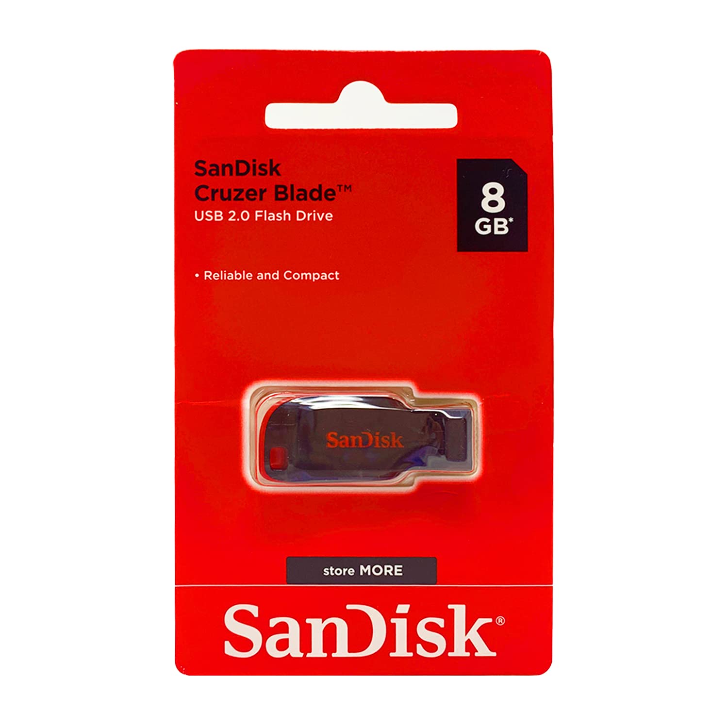فلش درایو USB 2.0 SanDisk Cruzer Blade CZ50 با ظرفیت 8 گیگابایت - مدل SDCZ50-008G-B35 با بسته‌بندی استاندارد 8 گیگابایت
