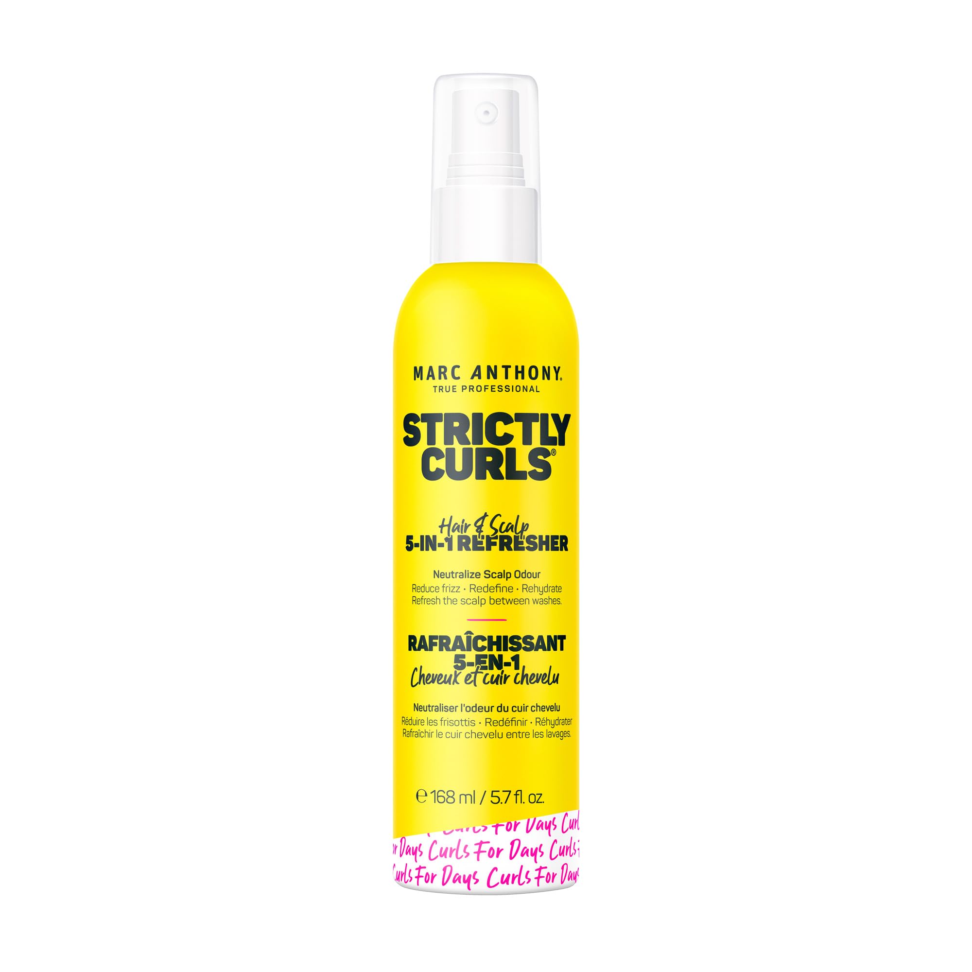 اسپری موهای مارک انتونی Strictly Curls برای موهای مجعد، با فرمولی 5 در 1 - تازه کننده با اقلیمت مغذی برای موها و پوست سری تر و سالم از ریشه تا نوک - 5.7 اونس