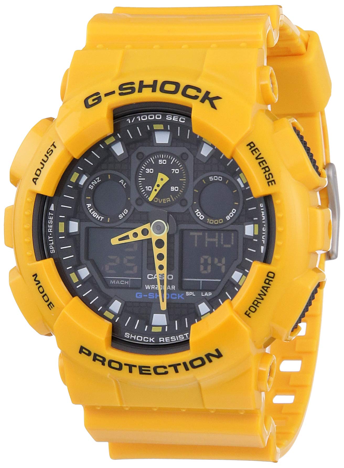 ساعت ورزشی Casio برای مردان ، آنالوگ-دیجیتال رزین - GA-100A-9A