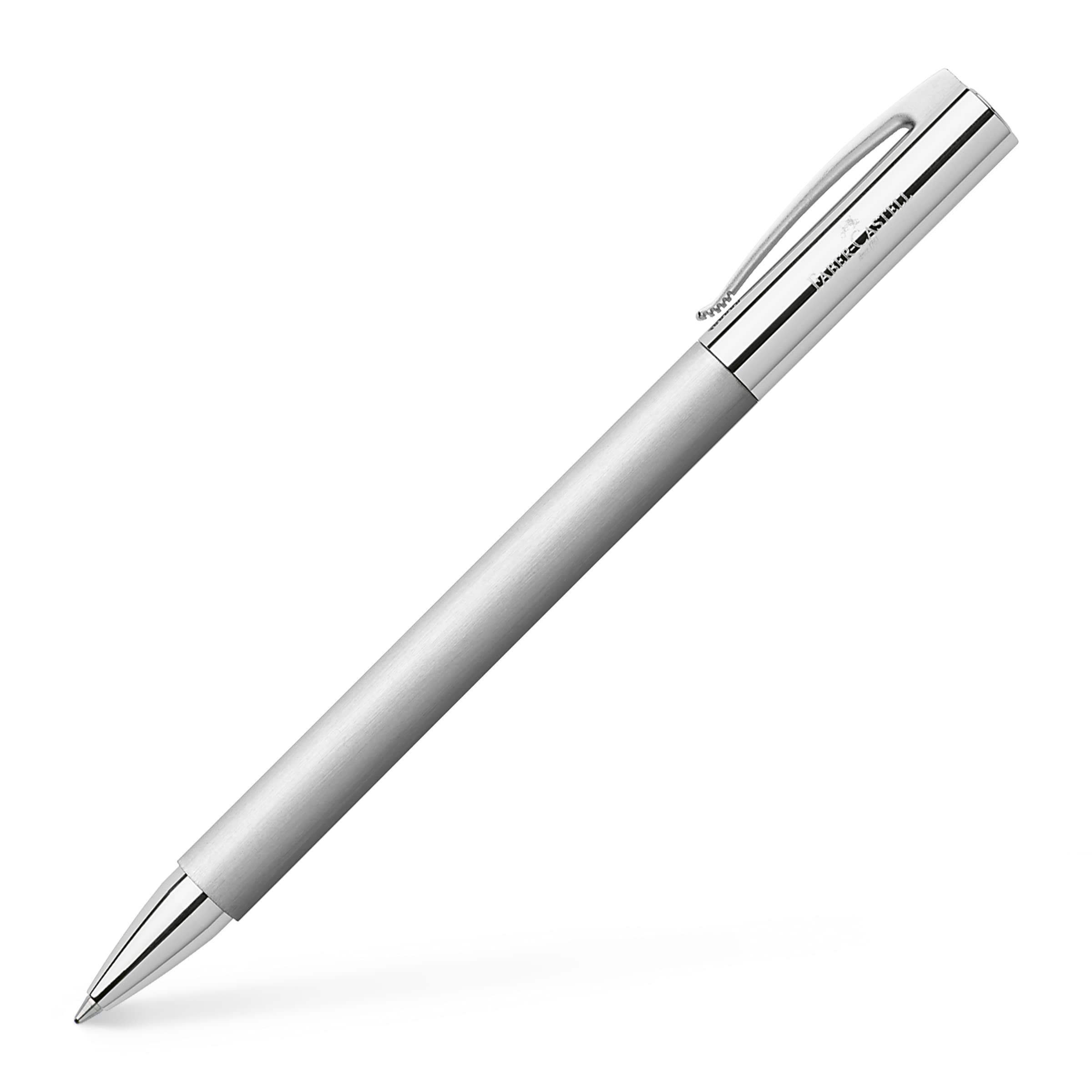 قلم خودکار دوار استیل ضد زنگ Faber-Castell Ambition، B، نقره‌ای - تولید شده در آلمان