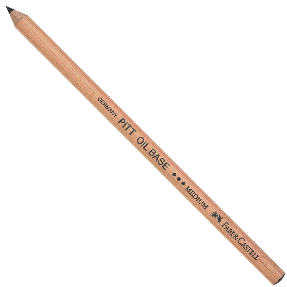 مداد هنرمندانه مونوکروم Faber-Castell PITT، مشکی، با پایه روغنی، شماره ۳ متوسط