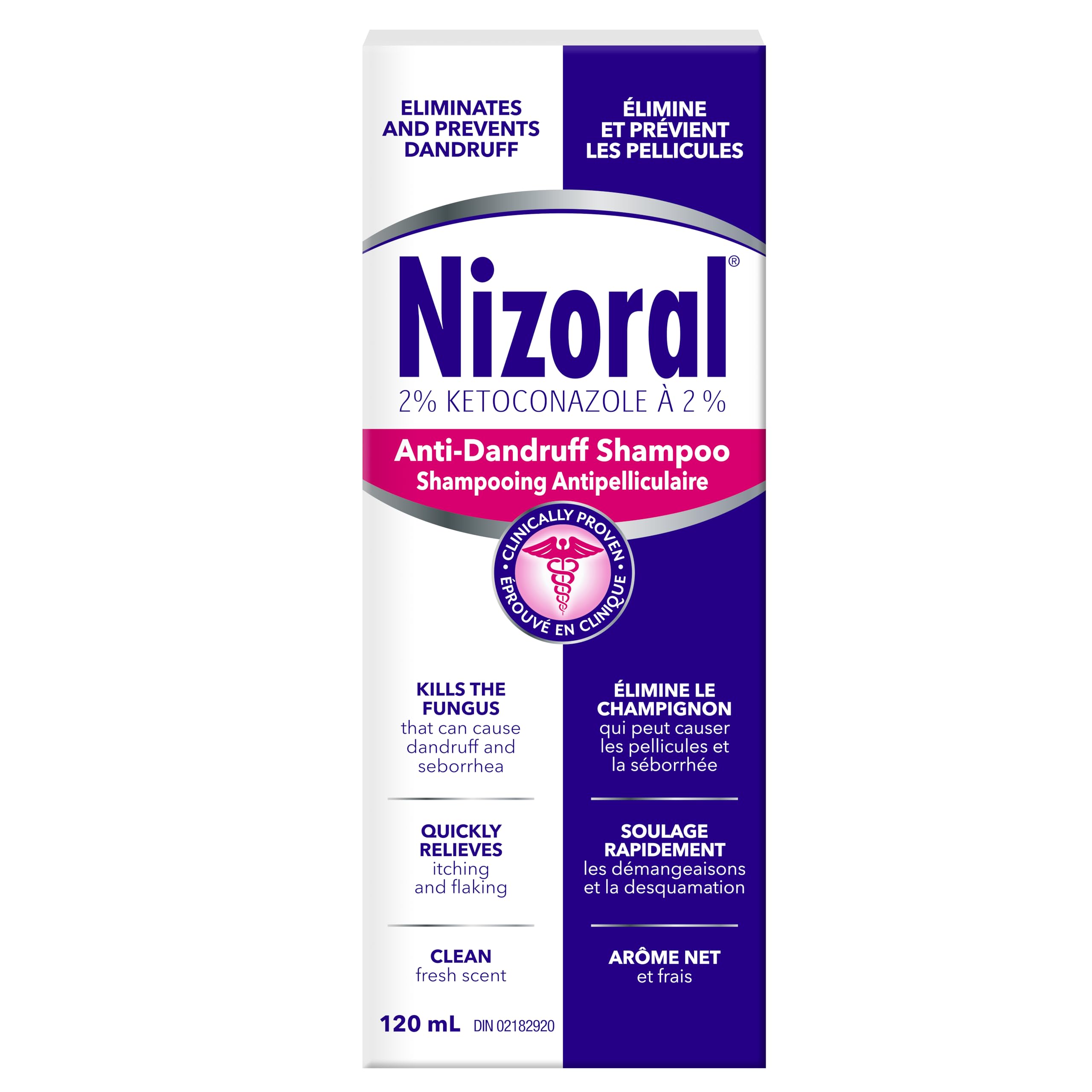 شامپو ضد شوره و خارش مو Nizoral، 4 اونس مایع - 120 میلی لیتر (بسته بندی کانادایی)