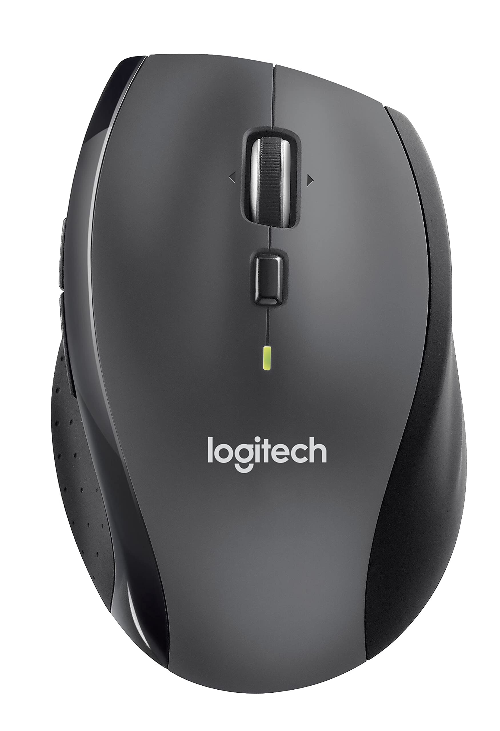 موش خارجی بی‌سیم Logitech M705 Marathon، گیرنده یونیفای USB 2.4 گیگاهرتز، 1000 نقطه در اینچ، 5 دکمه قابل برنامه‌ریزی، باتری 3 ساله، سازگار با کامپیوتر، مک، لپتاپ، کروم بوک - کلاسیک سیاه