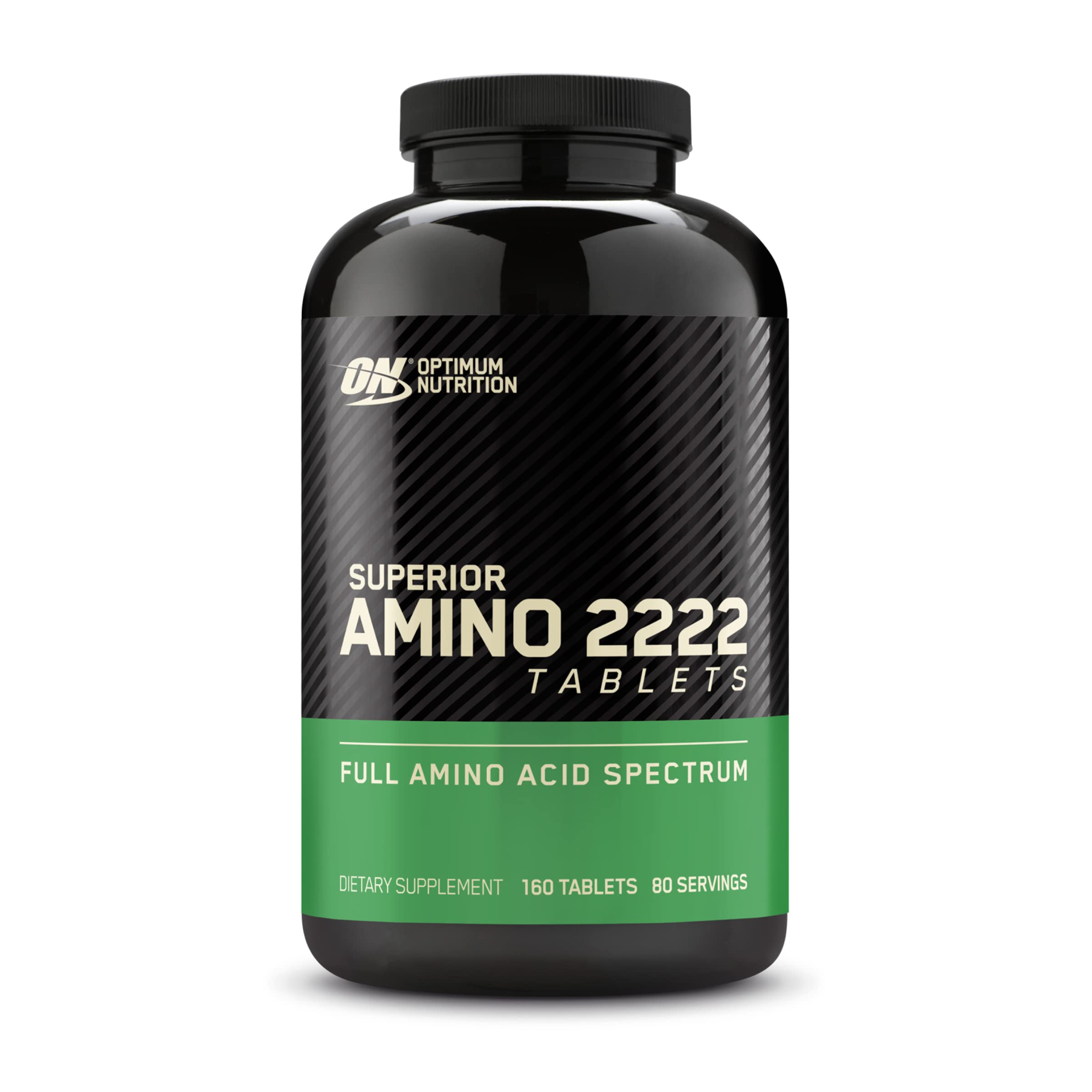 قرص‌های اسید آمینه برتر Optimum Nutrition (ON) 2222، اسیدهای آمینه ضروری کامل، EAAs to حفظ بافت عضلانی - ۱۶۰ قرص