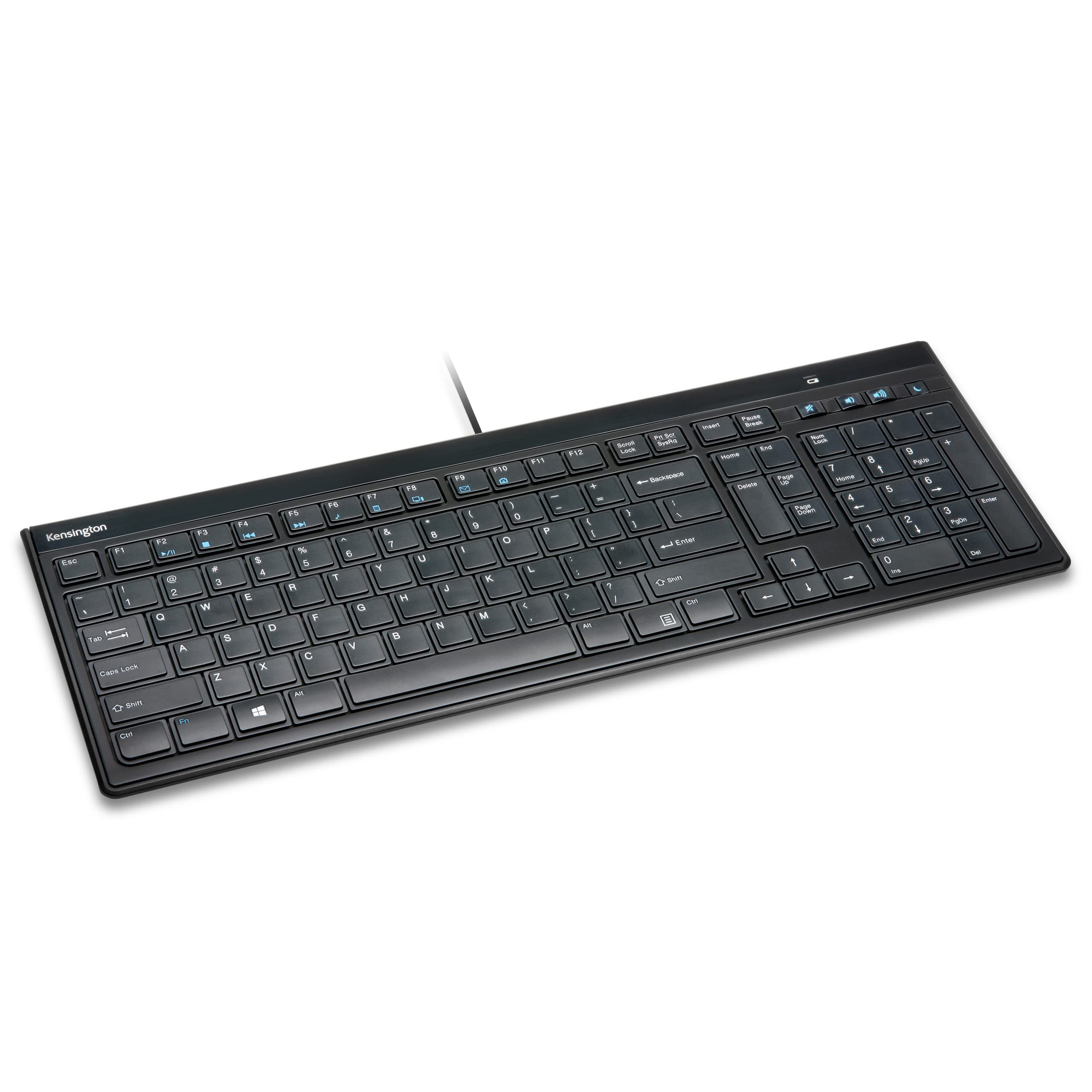 صفحه کلید سیمی نازک Kensington Slim Type (K72357USA)، مشکی