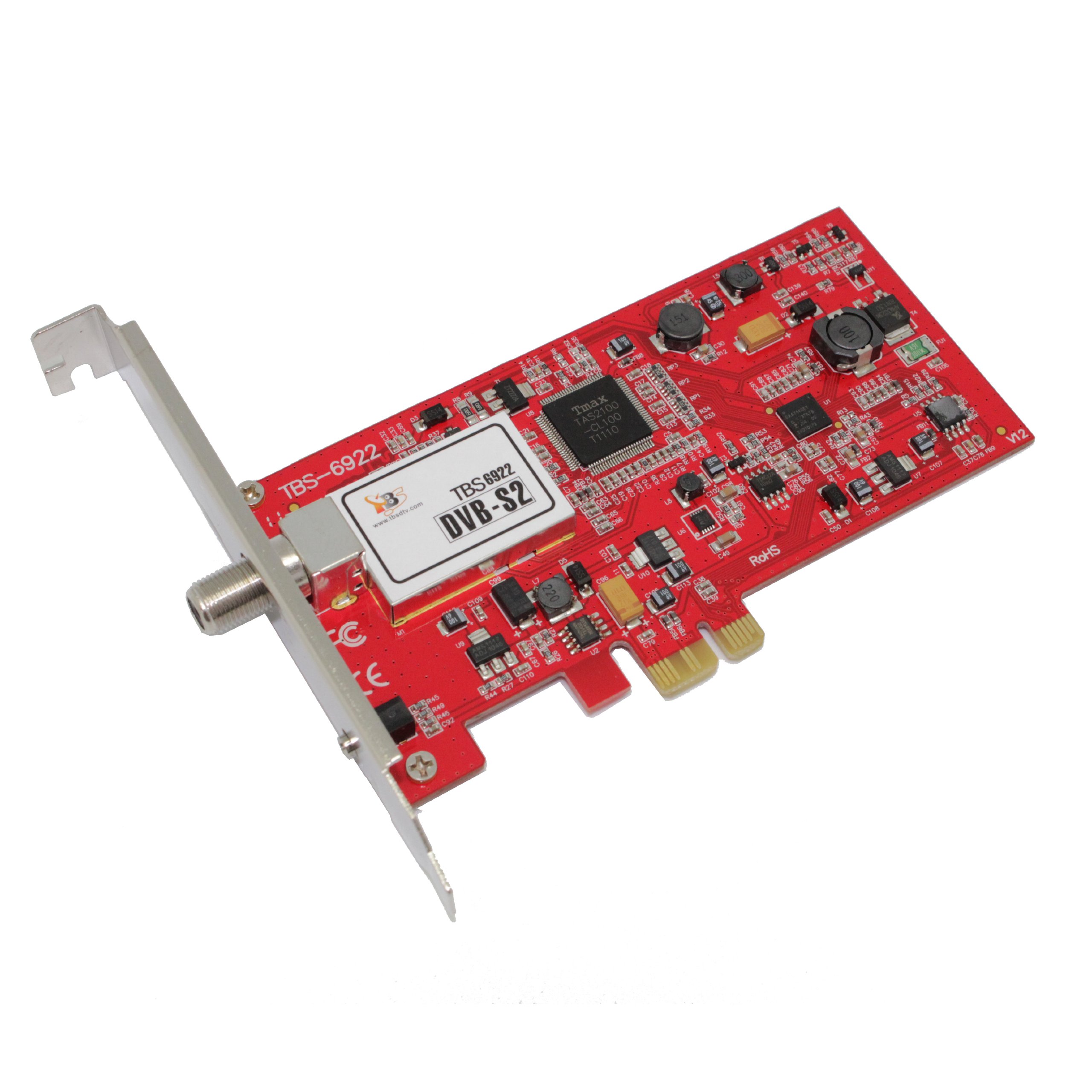 TBS 6922 DVB-S2 PCIe Sat FTA، کارت PCI Express Satelliten Empfangskarte با پروفایل پایین و HD، جانشین TBS 6921 است.