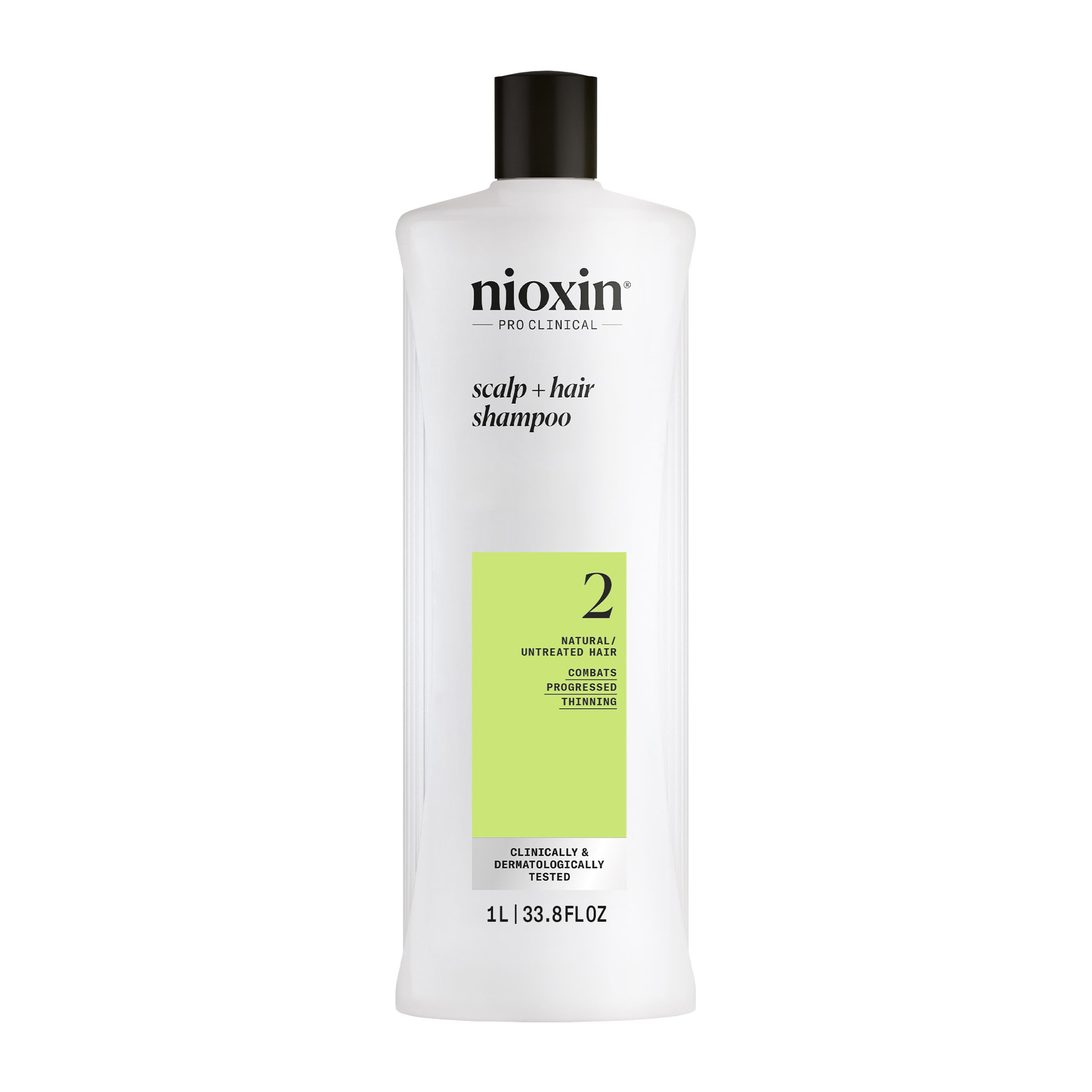 Nioxin Scalp + Hair Thickening System 2 Shampoo, For Natural Hair with Progressed Thinning, 33.8 fl oz (Packaging May Vary) 2.11 Pound (Pack of 1)