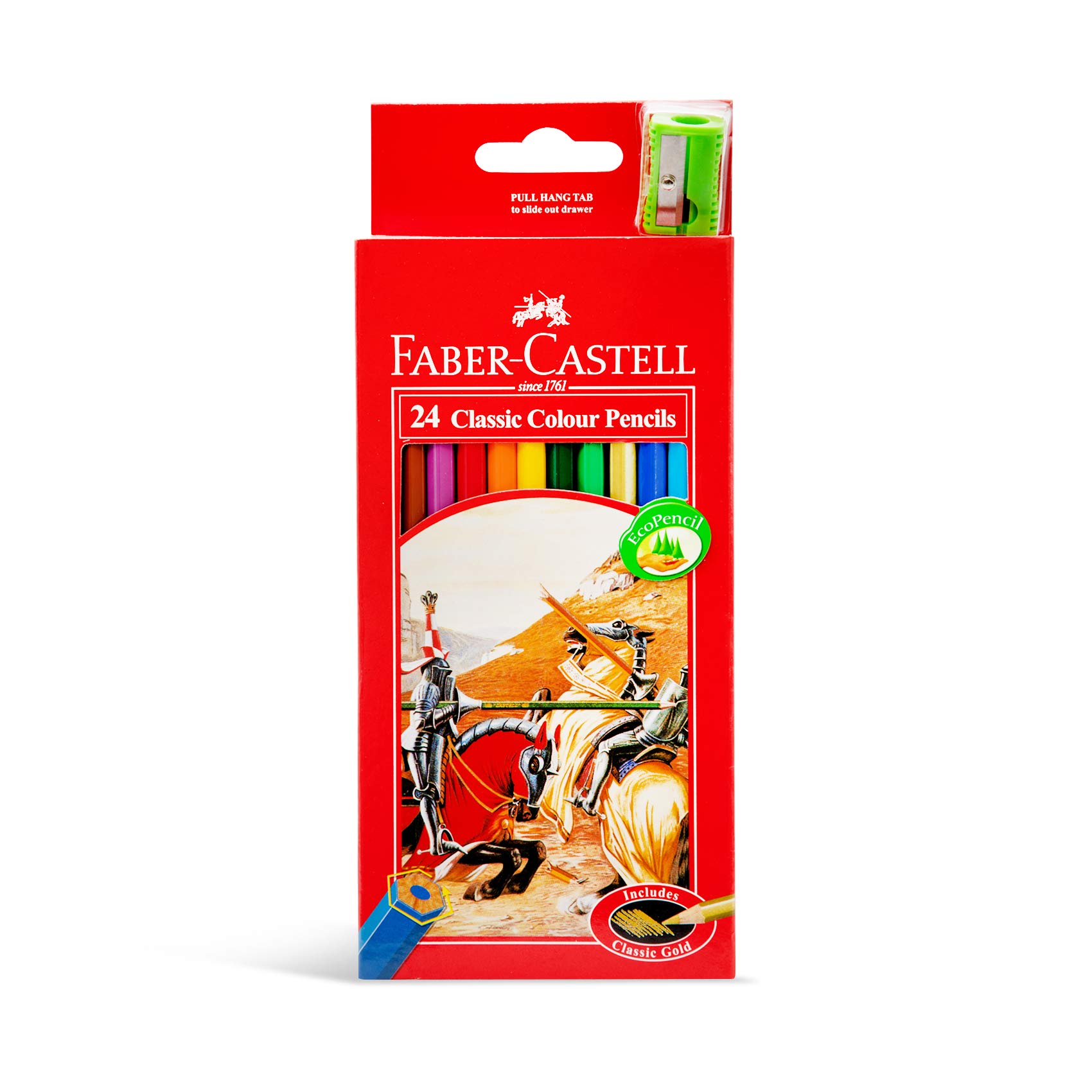مداد رنگی کلاسیک Faber-Castell 24 رنگ در یک جعبه کارتنی 24 رنگ
