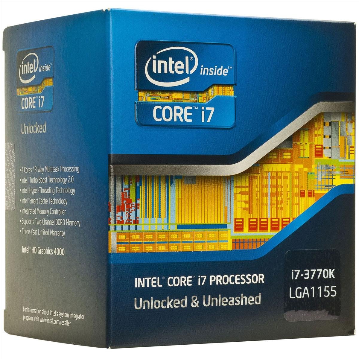 پردازنده چهار هسته ای Intel Core i7-3770K با فرکانس 3.5 گیگاهرتز و حافظه Cache 8 مگابایت برای سوکت LGA 1155.