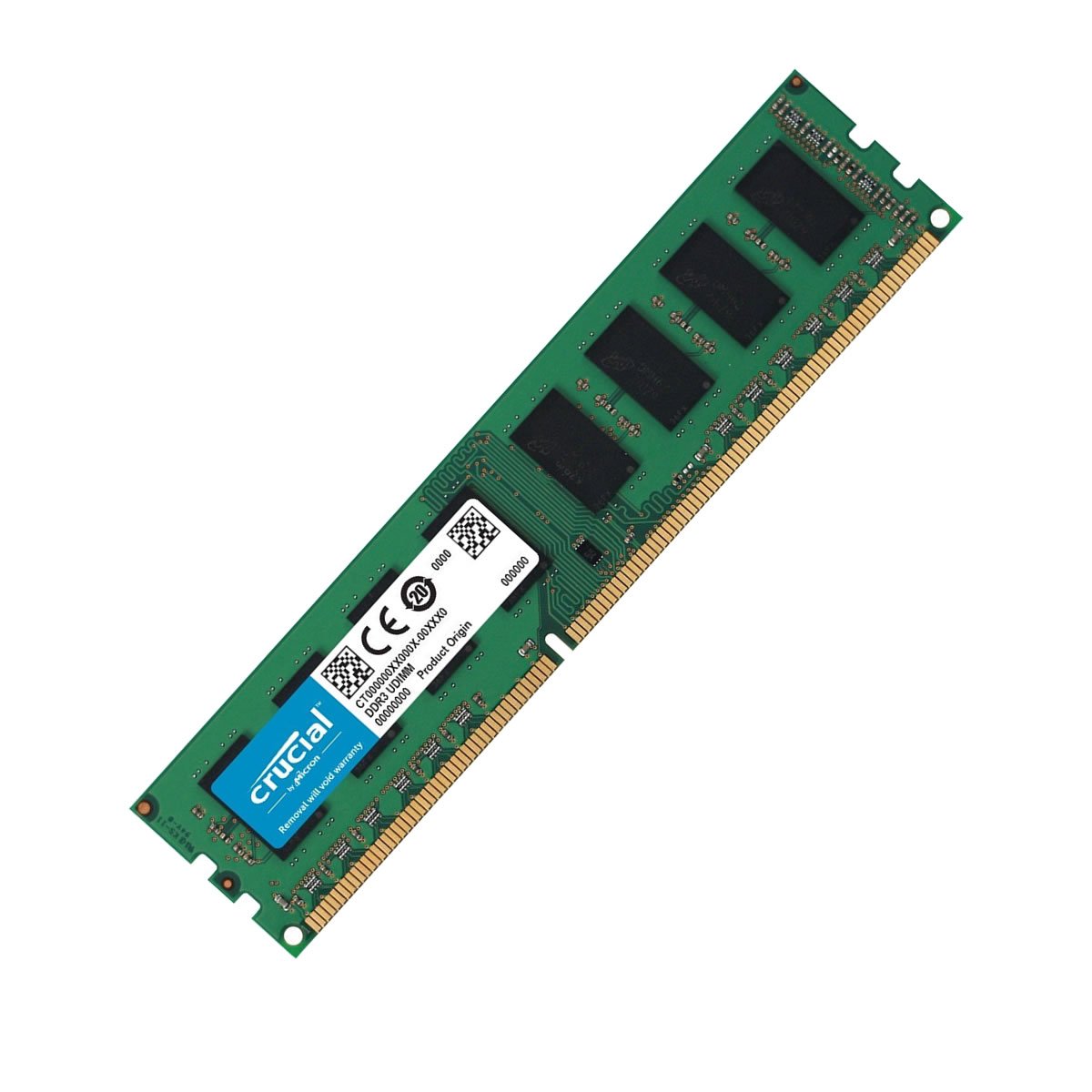 حافظه Crucial 8 گیگابایت تک DDR3L با سرعت 1600 مگاهرتز (PC3L-12800) غیر بافر شده UDIMM مدل CT25664BD160B 8GB CT102464BD160B تک 8 گیگابایت