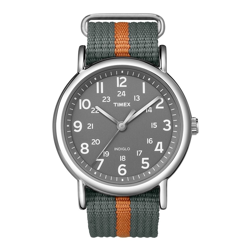 ساعت Timex Weekender 38 میلی‌متری با رنگ خاکستری و نارنجی