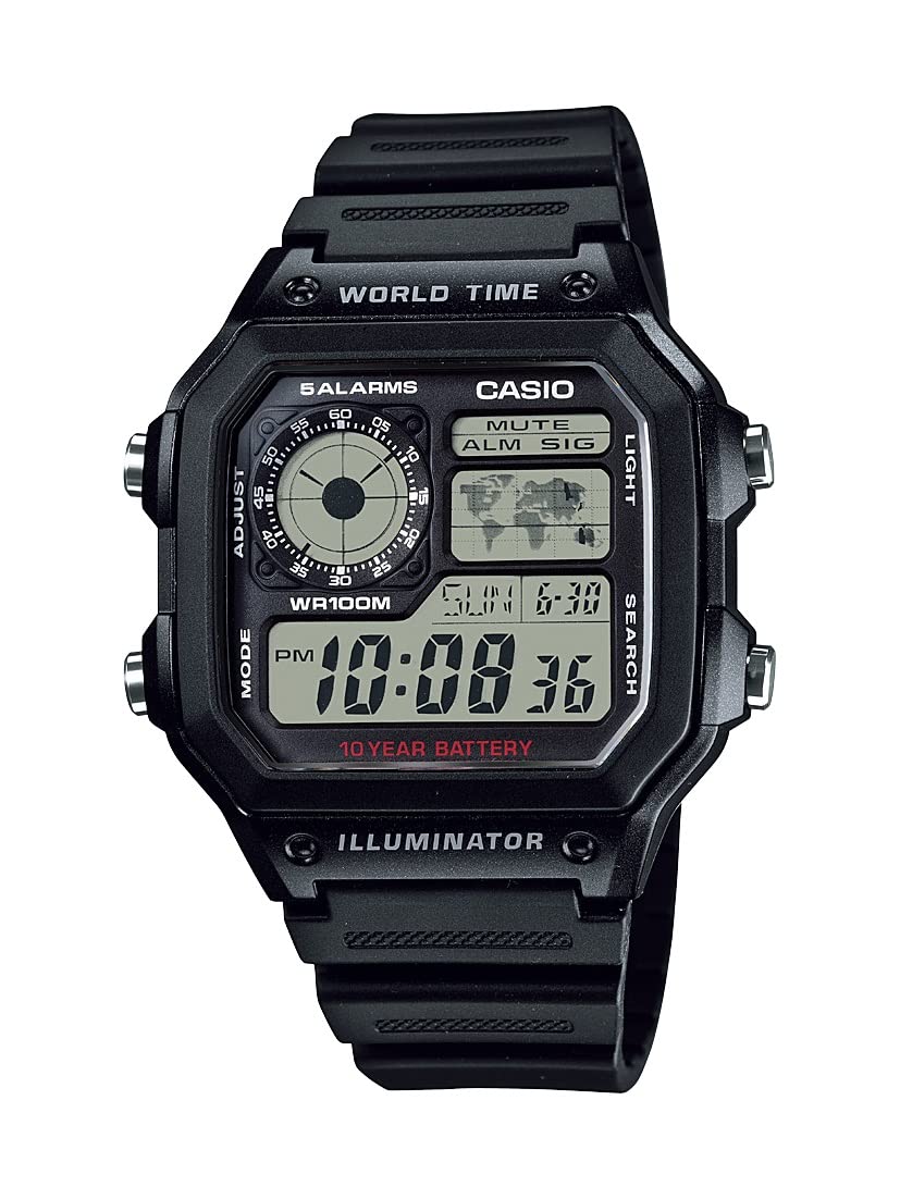 مچ بند فولادی زنانه دیجیتال Casio مدل مردانه سیاه