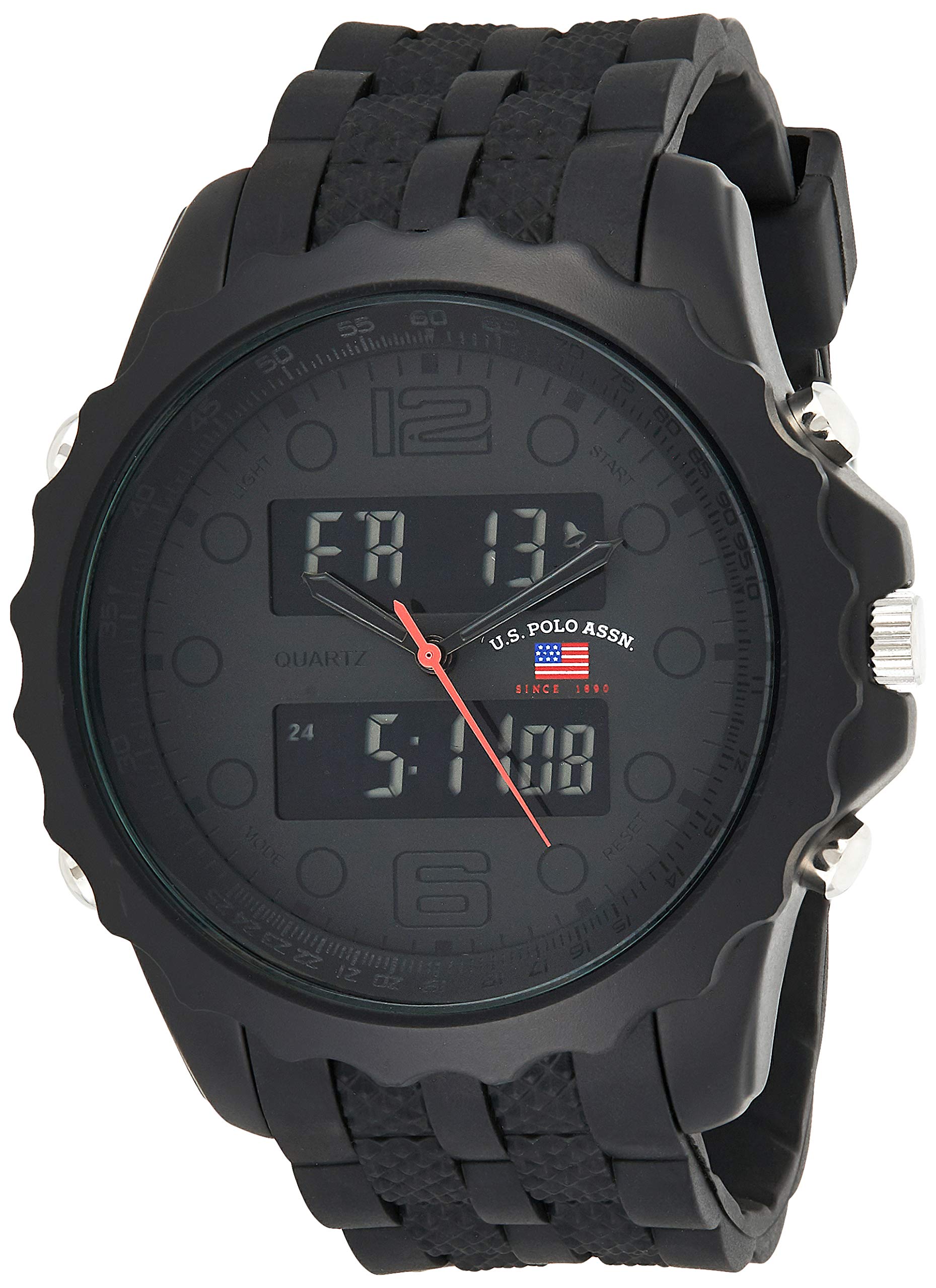 مژدبق U.S. Polo Assn. Sport مردانه مدل US9269 ساعت مژدبق با بند لاستیکی سیاه