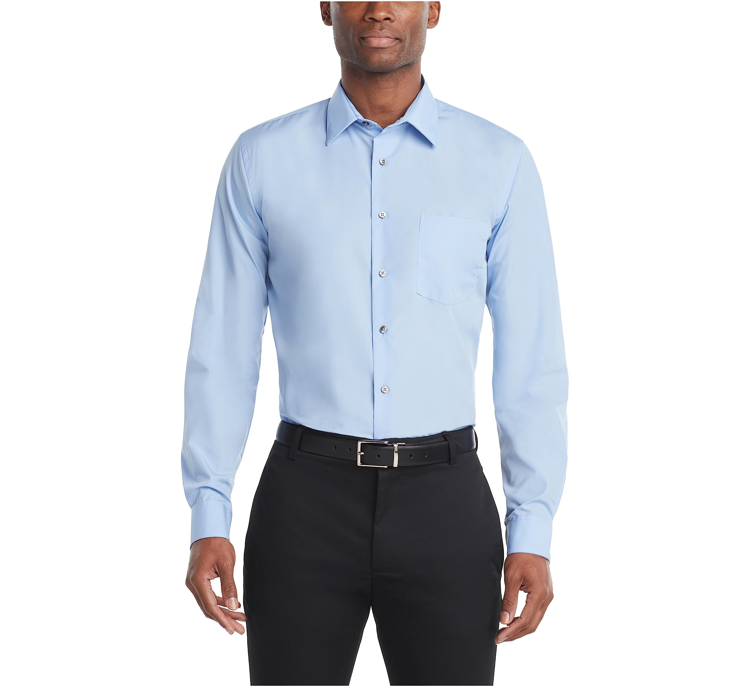 پیراهن مردانه Van Heusen Poplin با طرح رنگی و طرح گرد 18.5 طول گردن / آستین 34-35 اینچ سایز XXL رنگ آبی کامئو
