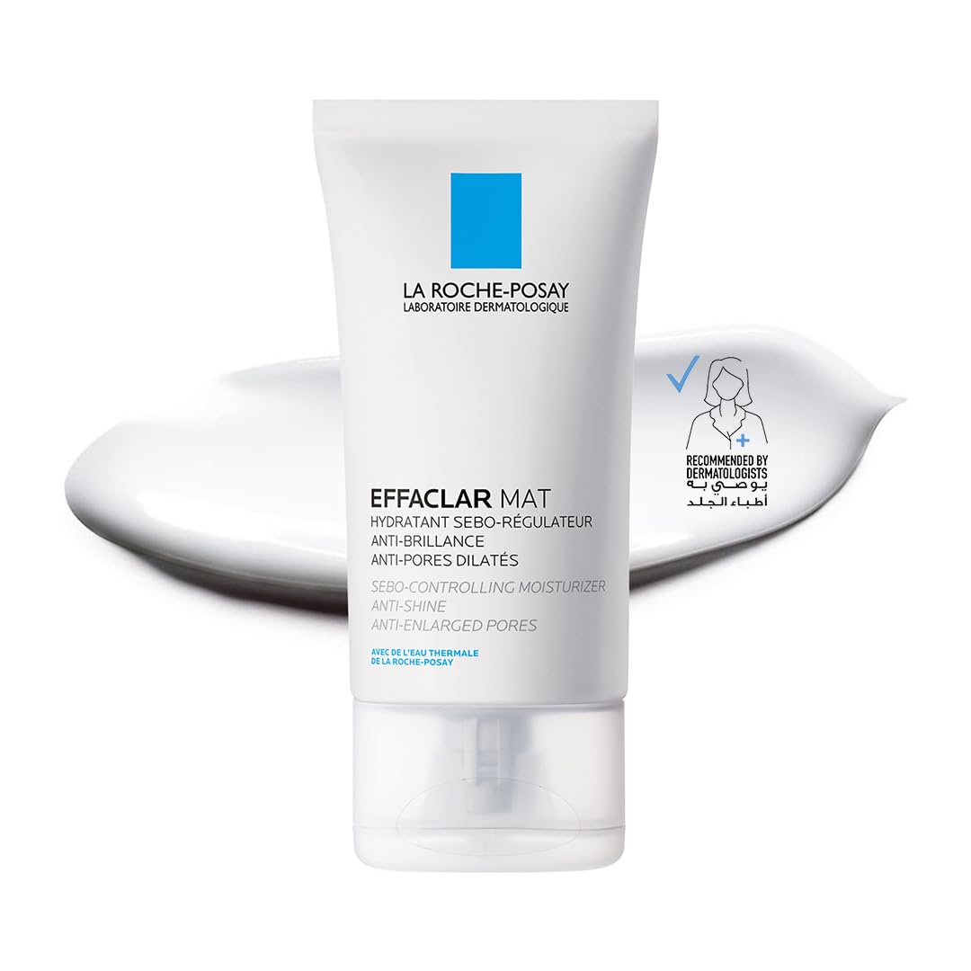 کرم مرطوب کننده مات کننده La Roche-Posay Effaclar MAT برای پوست چرب 40 میلی لیتر، بی رنگ