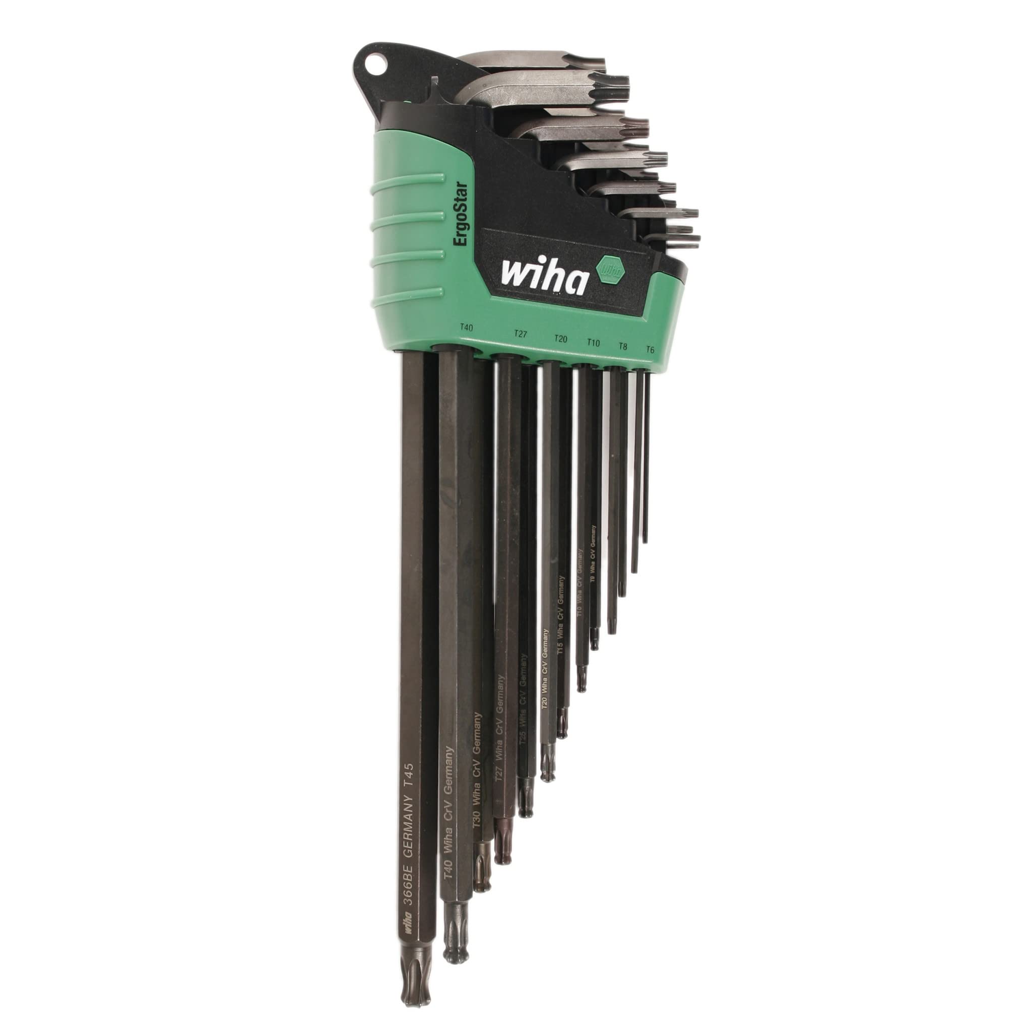 وی‌ها 36689 ارگوستار، ست آچار L تورکس با سر کروی و استاندارد، T5 تا T45، به‌همراه نگهدارندهٔ اتوماتیک با بازشدن سریع، ۱۳ عددی
