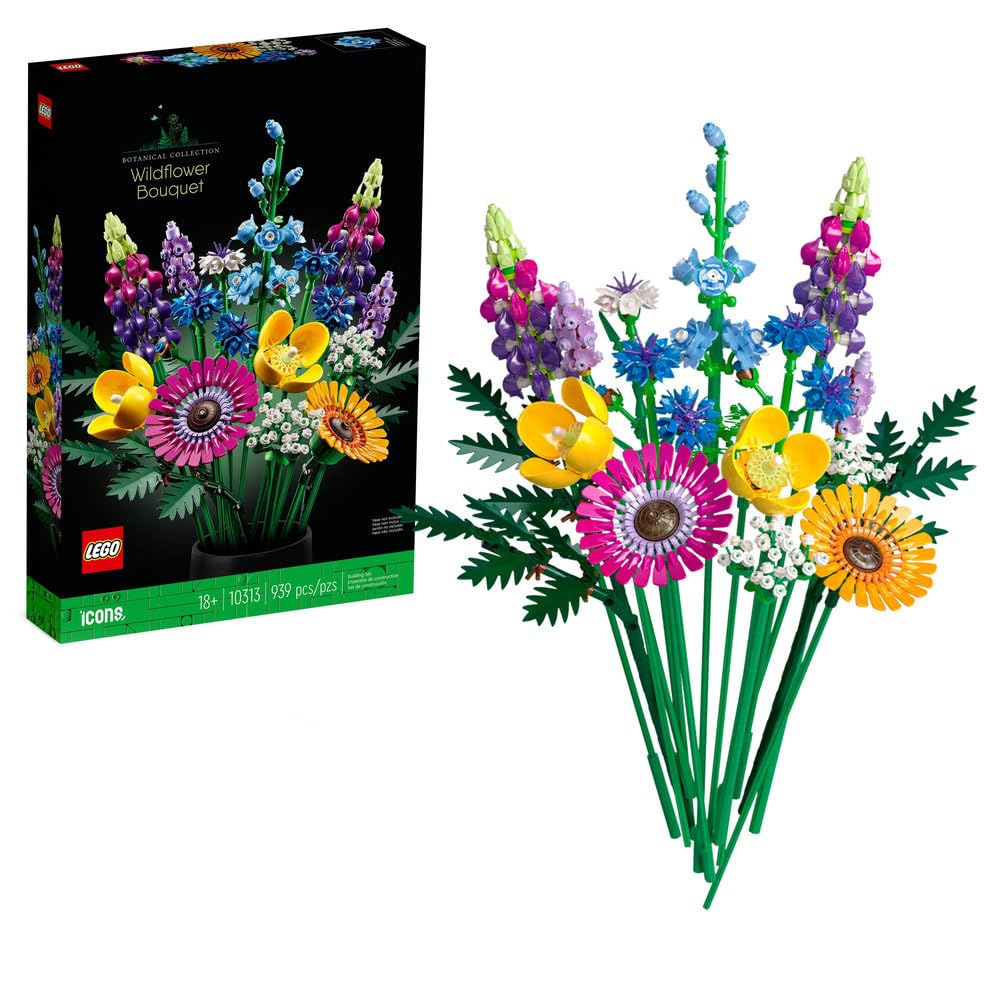مجموعه گلی لواط ال ای جی ای 10313، گل‌های مصنوعی با گلهای کنگر و زنبق، صنایع دستی برای بزرگسالان، دکوراسیون خانه، هدایا برای زنان، مردان، او و او، مجموعه گیاهی