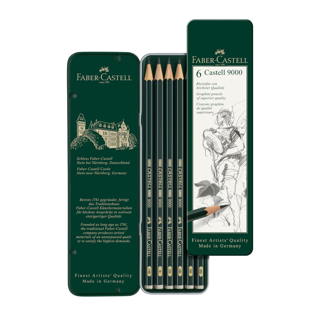 Faber-Castell GRAPHITE CASTELL9000 6 تایی 1 سیاه