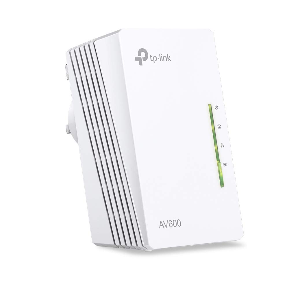 TP-Link TL-WPA4220 2-Port Add-On Powerline Adapter، تقویت کننده برد، گسترش دهنده اینترنت، تقویت کننده WiFi/Hotspot، بدون نیاز به پیکربندی، پریز برق UK N300 Mbps + AV600 Mbps