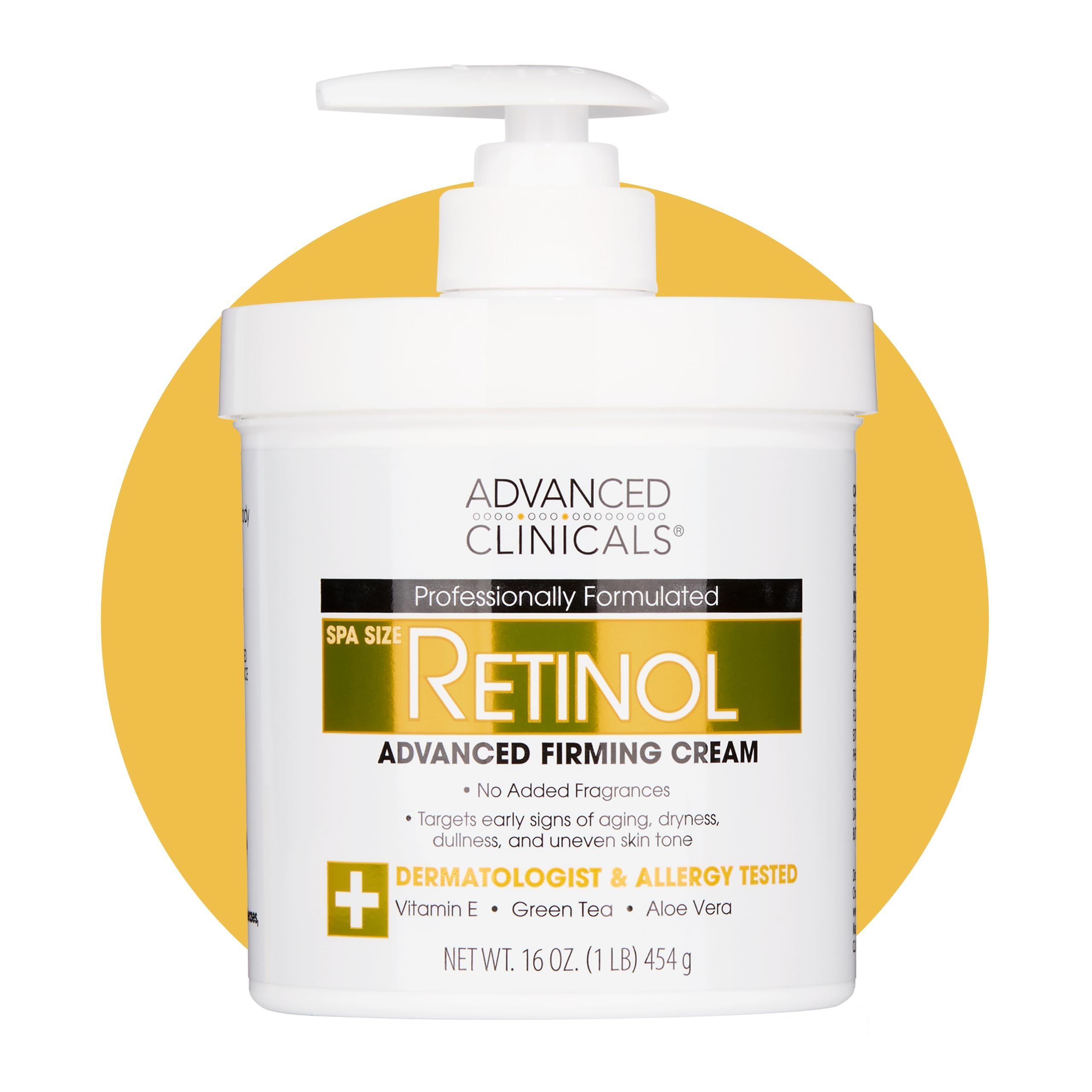 کرم رتینول پیشرفته Advanced Clinicals - 454 گرم (16 اونس) (بسته 1 عدد) کرم بدن با رتینول
