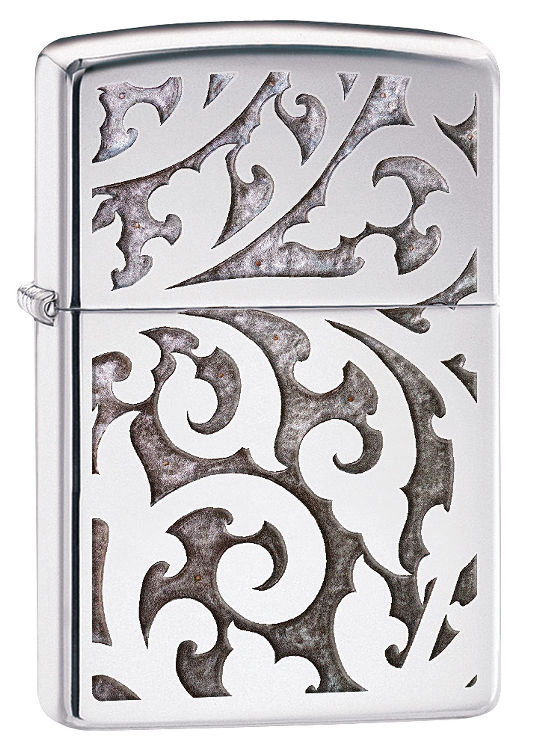 جیبی فندکی ضد باد Zippo با طرح فیلی ـ نقره ای براق