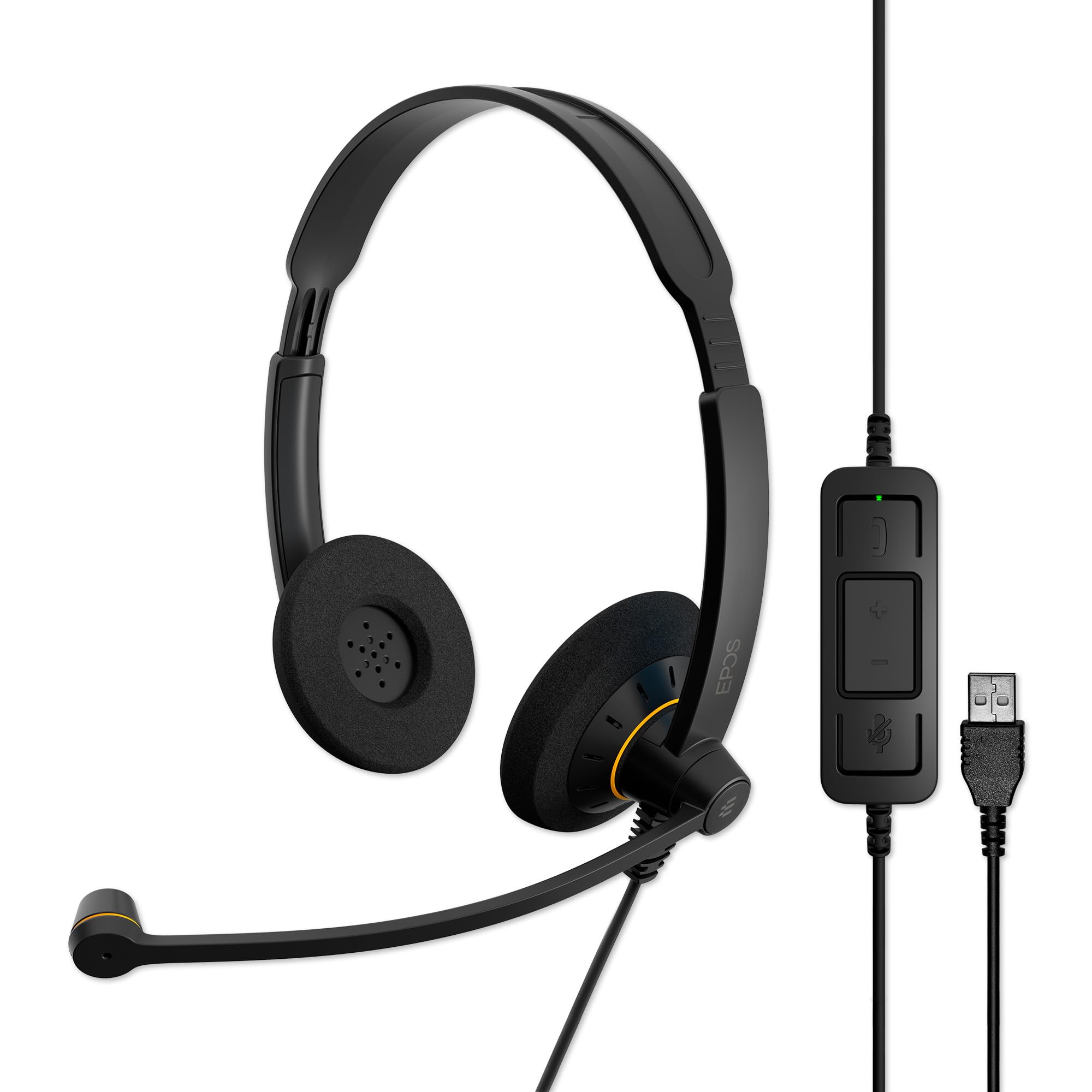 هدست تجاری دو رو Sennheiser 504547 SC 60 USB ML - برای اسکایپ برای کسب و کار - با صدای با کیفیت بالا، میکروفون لغو نویز، و کانکتور USB (سیاه) - (بسته ۱ عددی)