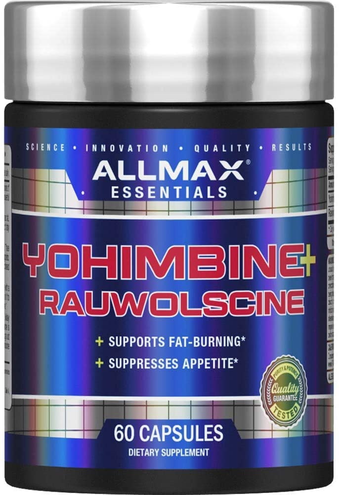 محصول ALLMAX تغذیه Yohimbine Hcl + Rauwolscine 60 کپسول (3.0 میلی گرم)