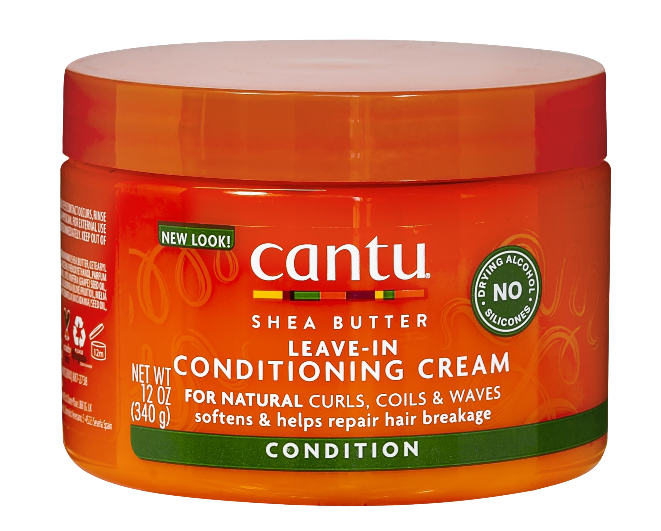 کرم تعمیر کننده و نرم کننده Cantu Shea Butter برای موهای طبیعی، ۱۲ اونس، ۱ عدد (بسته ۱ عدد)