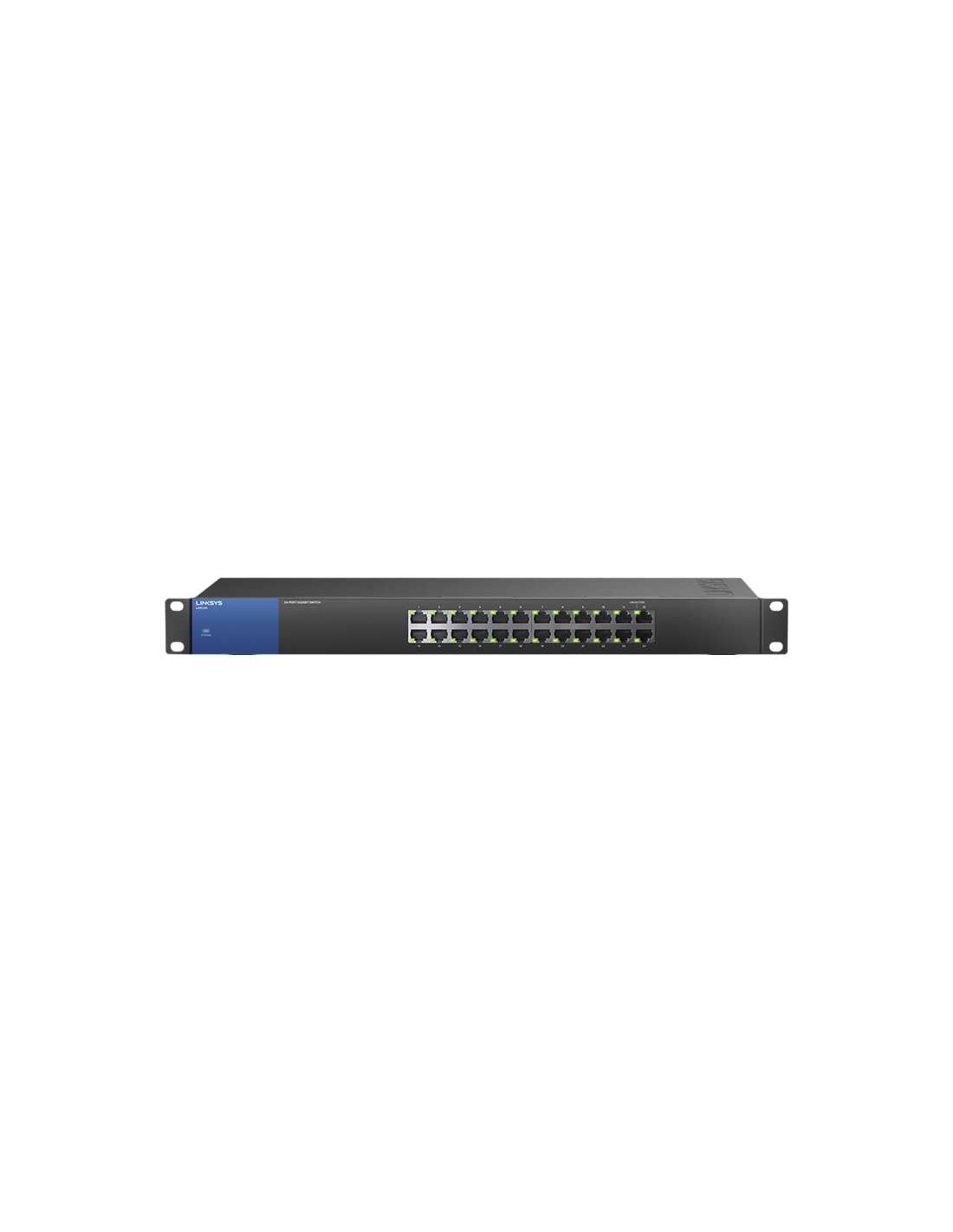 سوئیچ LINKSYS LGS124 با 24 پورت گیگابیت رنگ مشکی، 24 پورت، بدون مدیریت