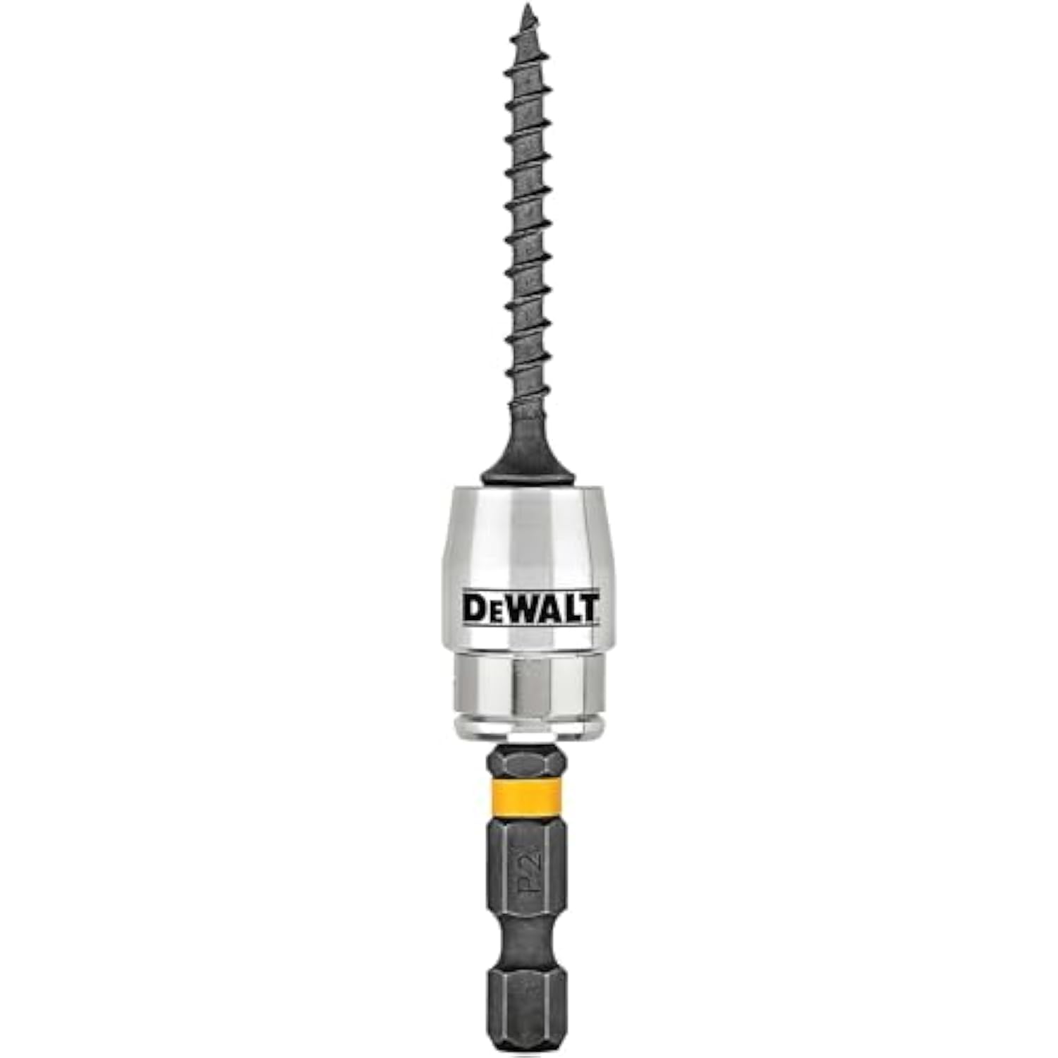 DEWALT FlexTorq نگهدار بیت مغناطیسی، آماده برای ضربه، ۲ اینچ (DWA2SLVIR)، رنگ‌شده و صیقل‌یافته، یک پک
