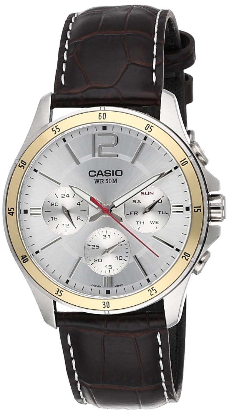 ساعت آنالوگ استیل ضد زنگ Casio مدل Black/Silver