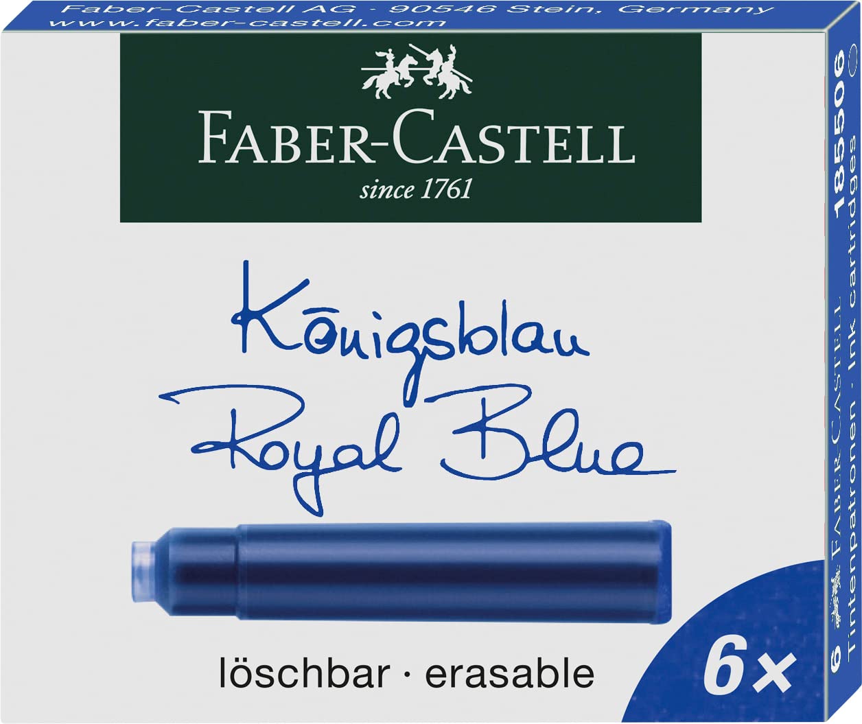 بسته‌ی کارتریج جوهر استاندارد Faber-Castell 185506 با 6 عدد - آبی سرشاخه اشرافی 1 بسته