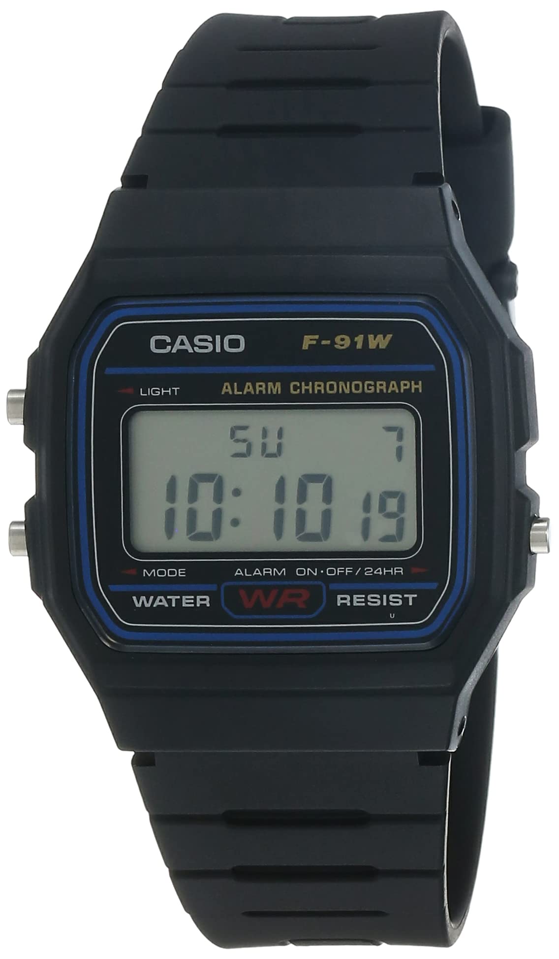 معرفی و ترجمه یک انگلیسی:. ساعت دیجیتال LCD با مردانه Casio F91W-1 Chronograph Alarm Classic، مدل سیاه، F-91W-1DG