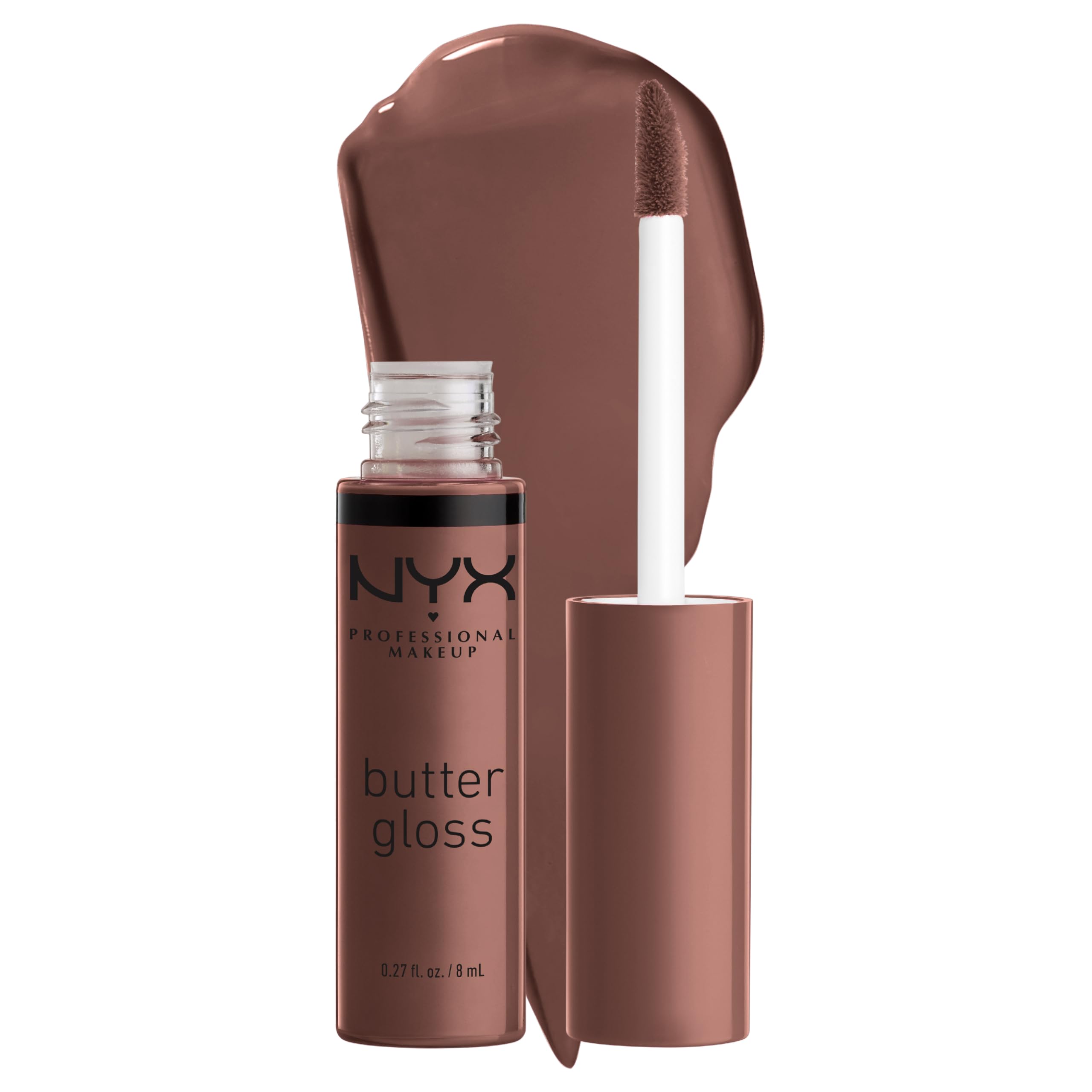 رنگدانه‌ی گلابی و خامه، ۰.۲۷ اونس مایع (۸ میلی‌لیتر) - پک ۱ عدد - NYX Professional Makeup Butter Gloss